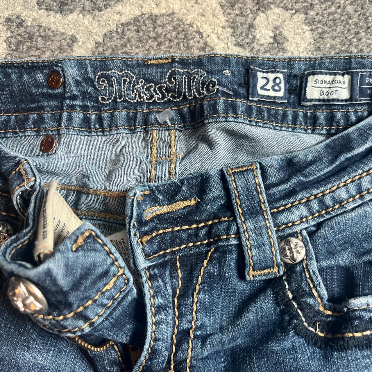 NO PAYPAL Miss me jeans size 28 bootcut adorable... - Depop