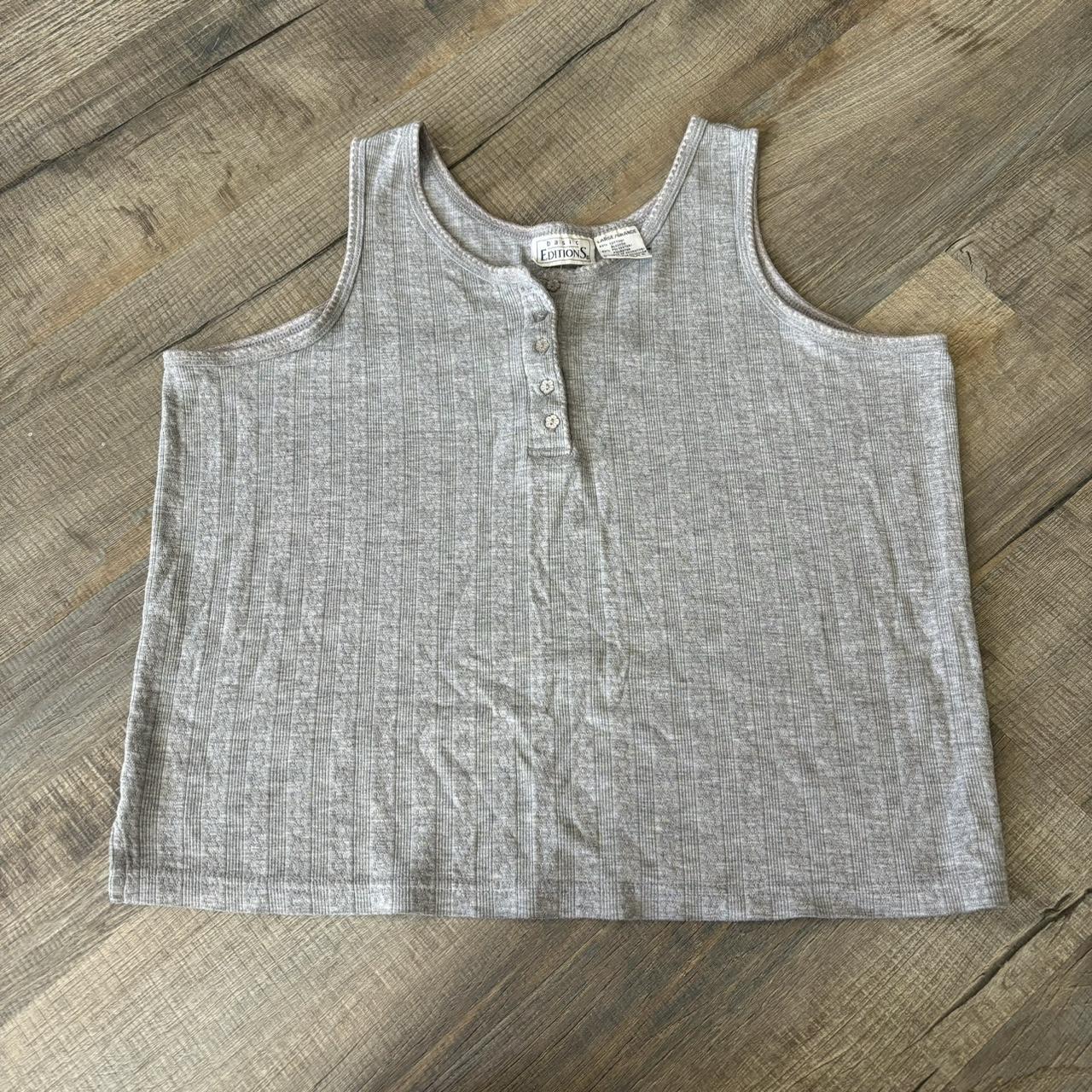 Basic Editions grey tank top L Depop