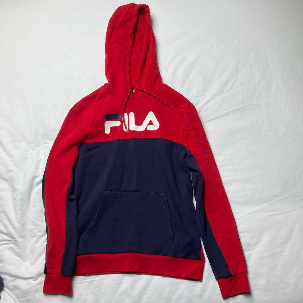 Fila red and blue cheap hoodie