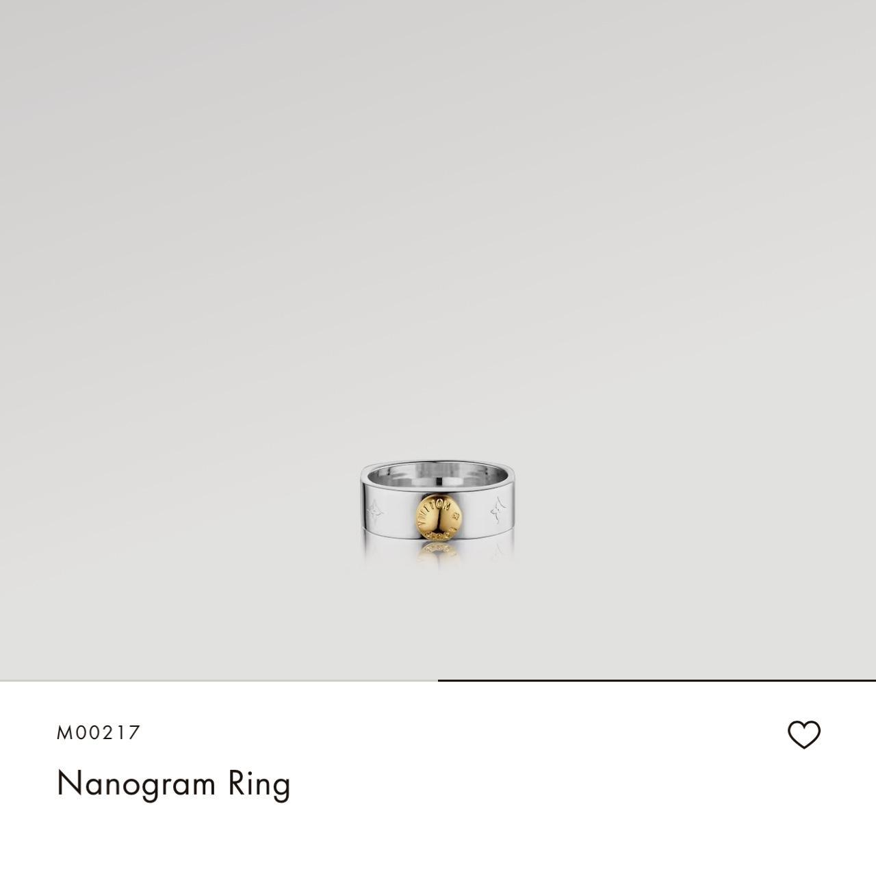 Louis vuitton store nanogram ring size