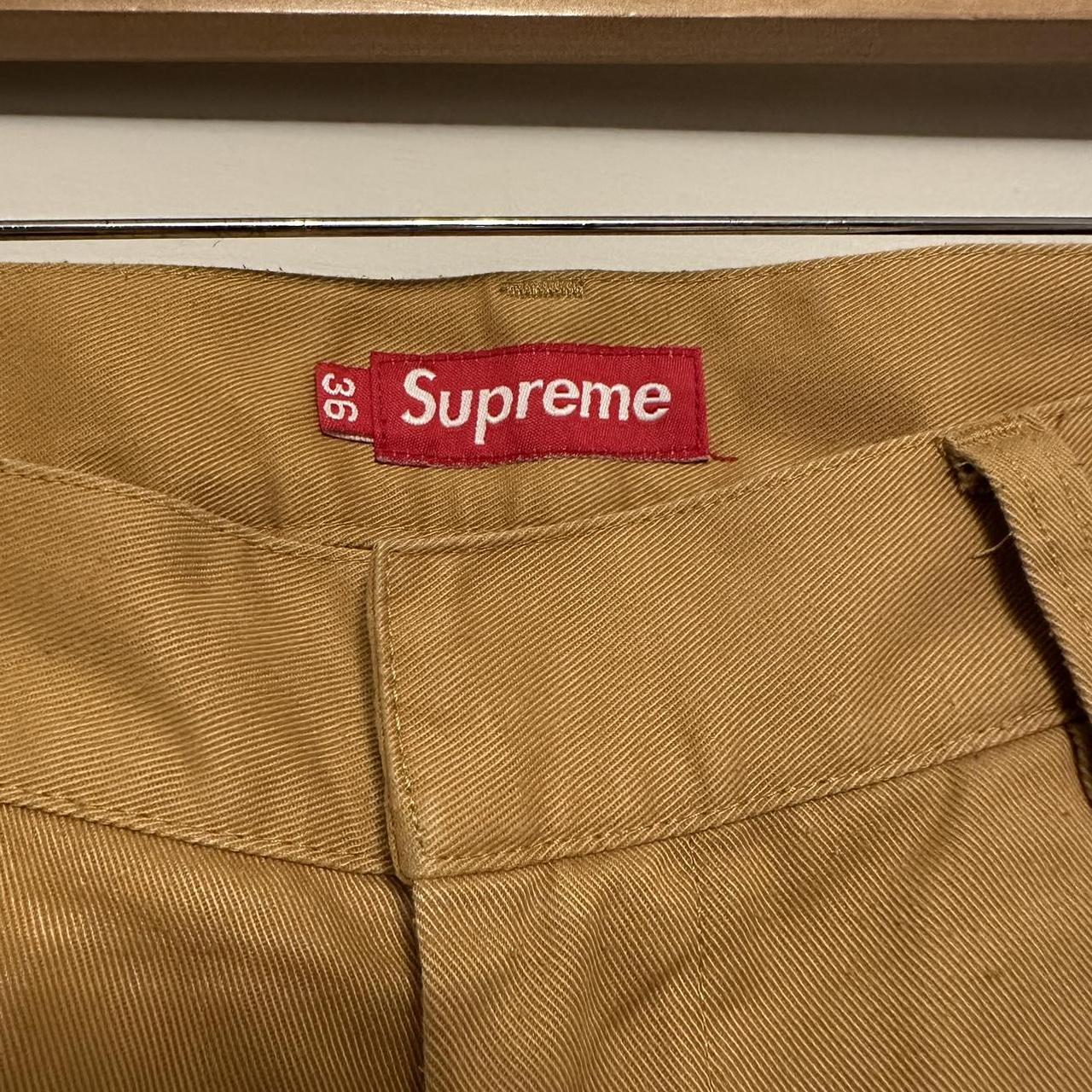 Supreme Work Pant Chino Gold/yellow Waist... - Depop