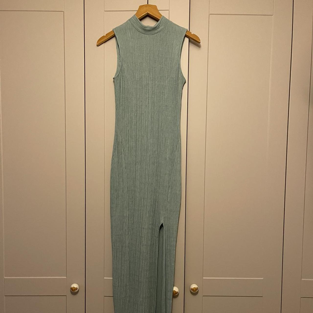 ASOS Women's Green and Blue Dress | Depop