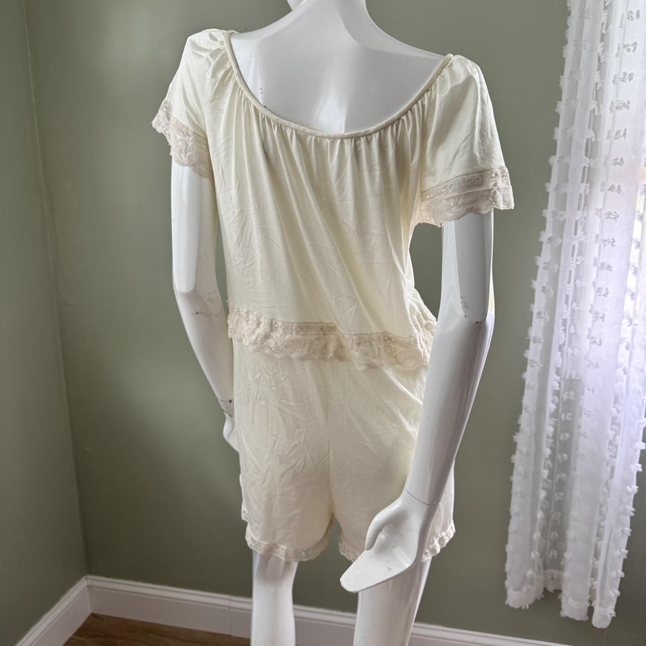 Vanity Fair Women's Romper - Cream/White - 0 – vi… - image 3