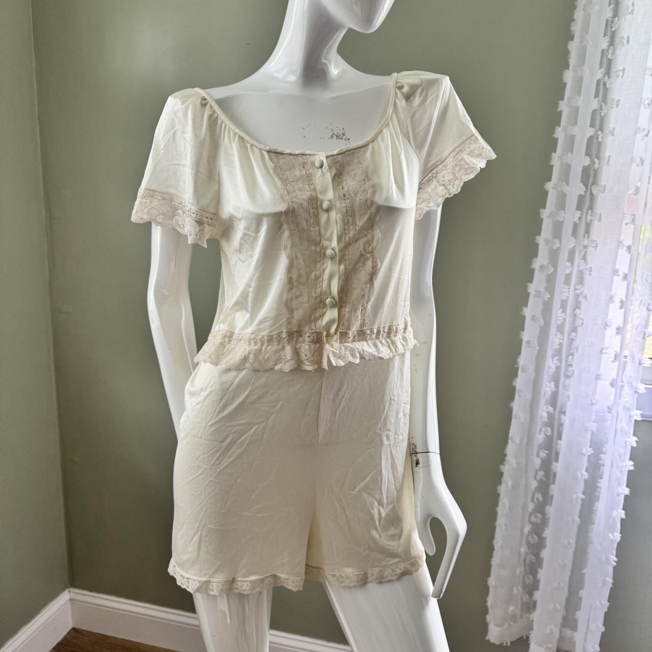 Vanity Fair Women's Romper - Cream/White - 0 – vi… - image 1