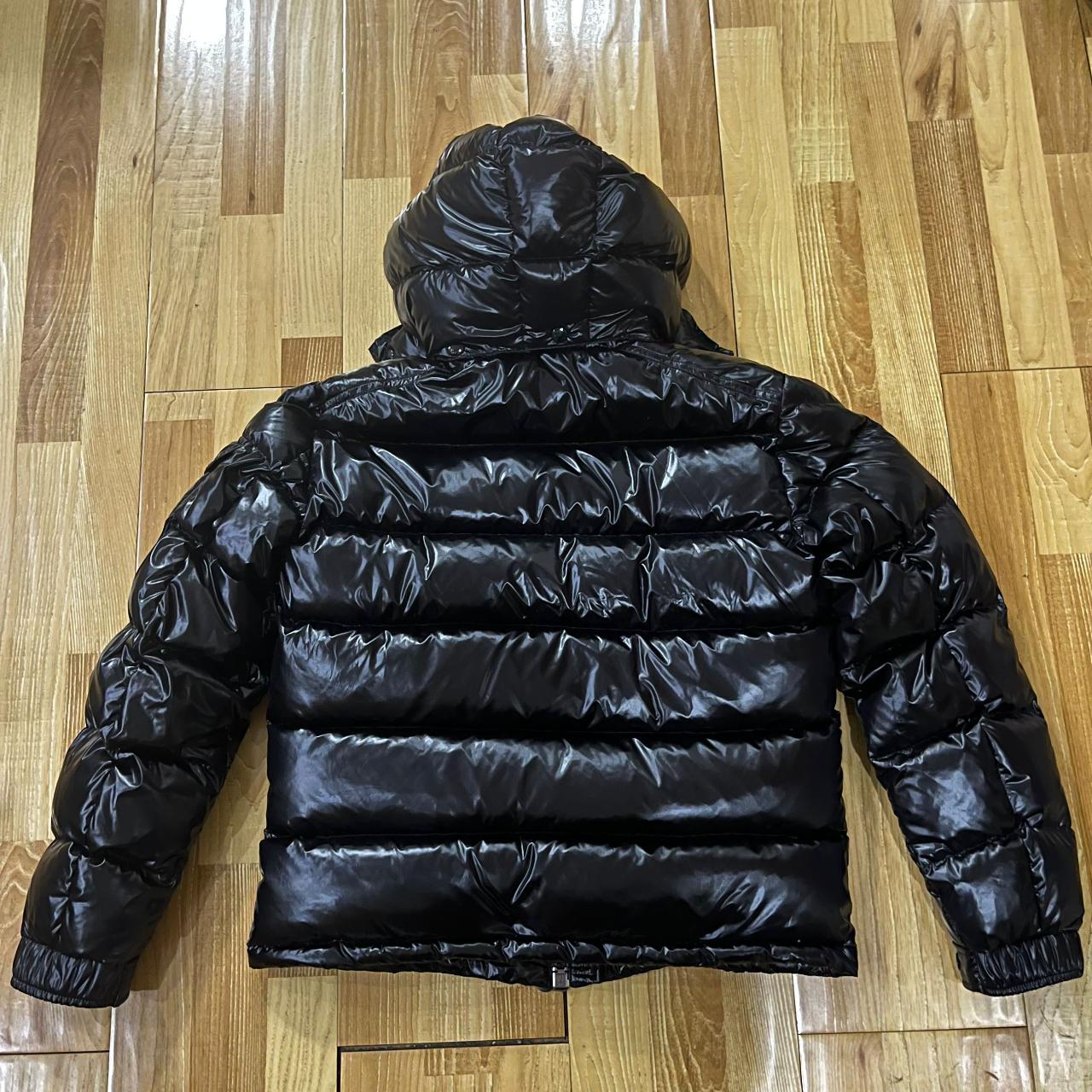 MONCLER MAYA Womens Hooded Down Jacket Black Puffer... - Depop