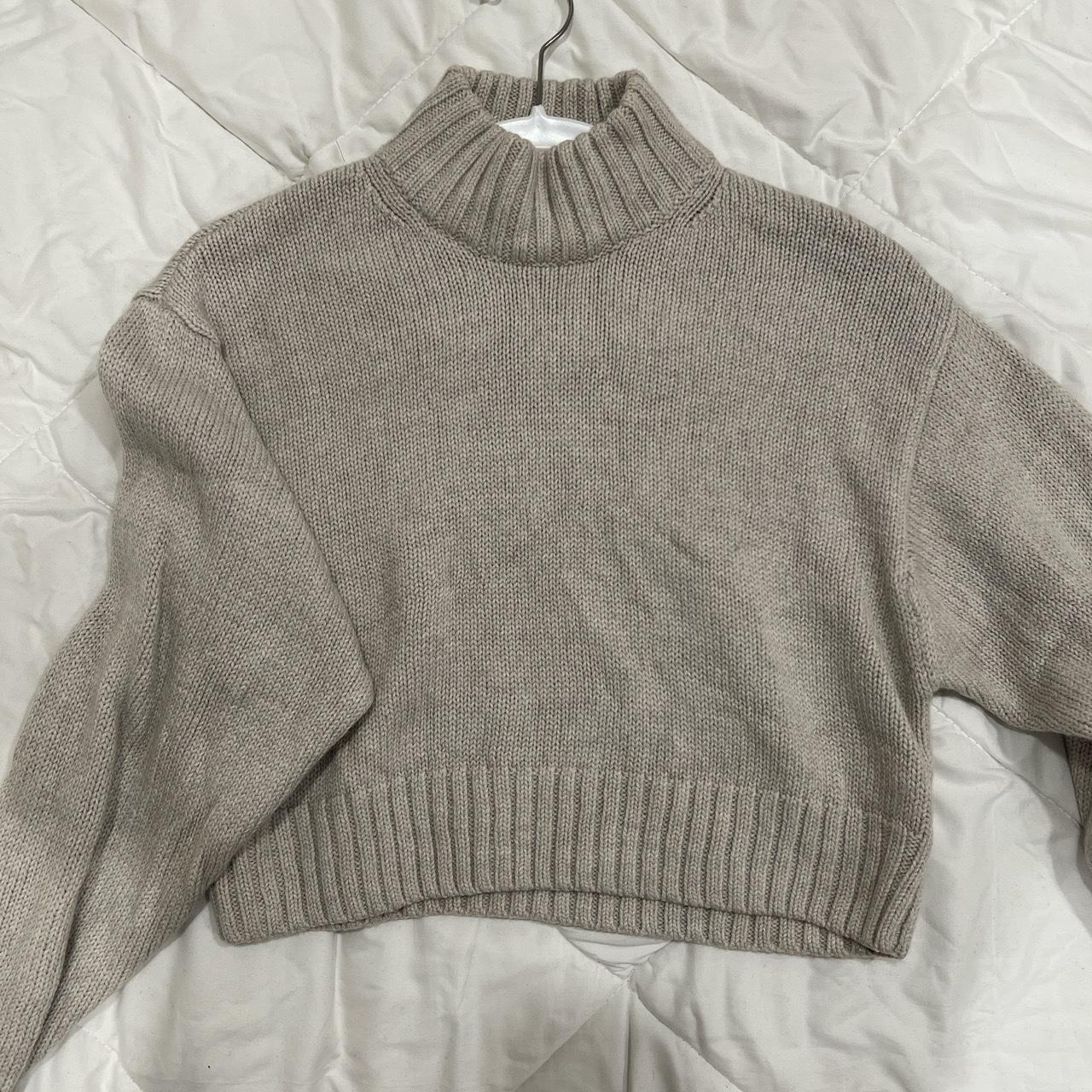 Aritzia Wilfred Free Harper Sweater in Heather Light... - Depop