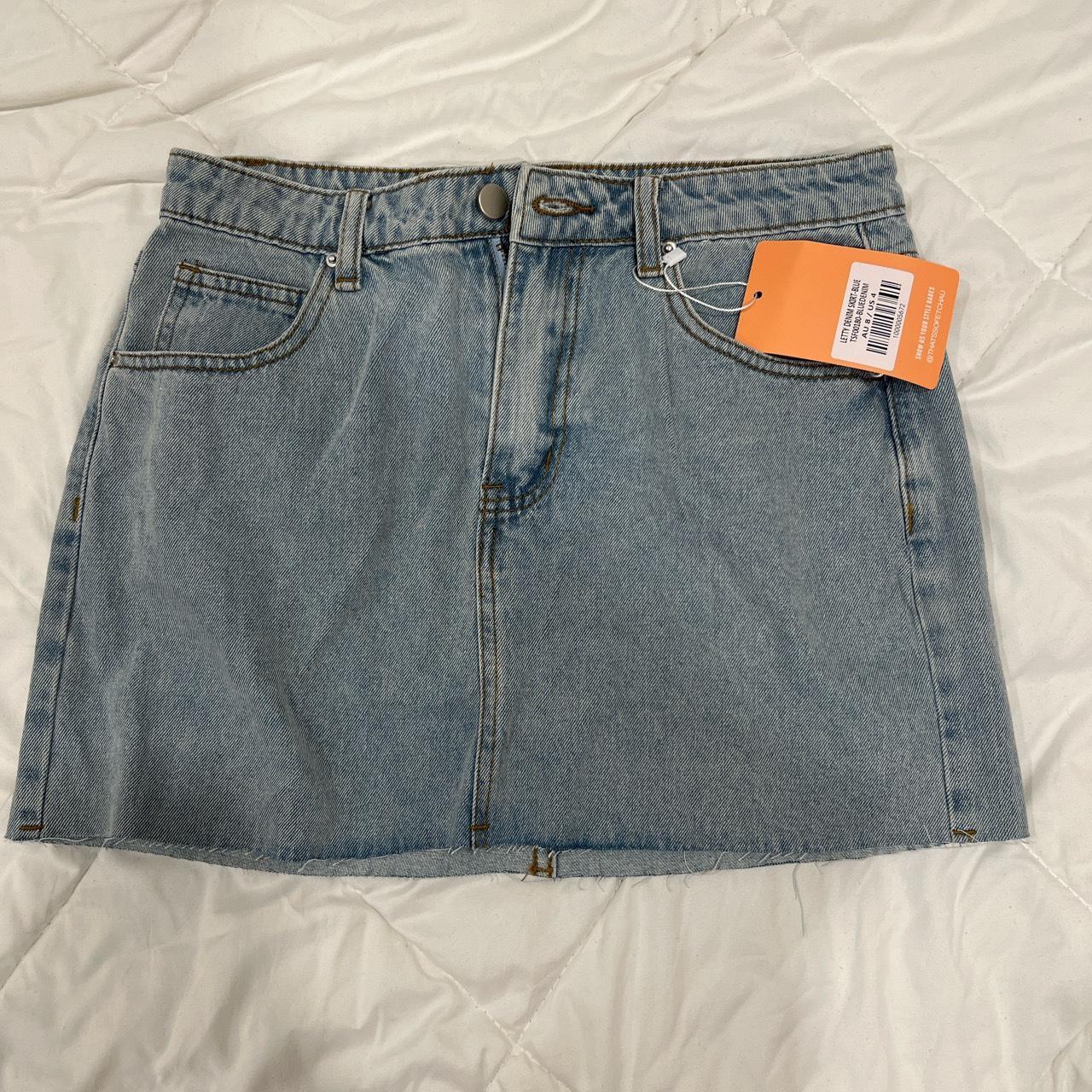 Thatssofetch mini denim skirt size US 4 #miniskirt... - Depop