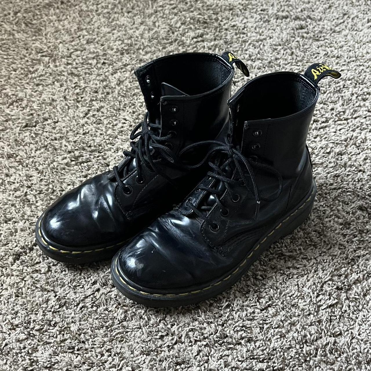 Classic black Doc Martens. Size 6 men s and 8. Depop