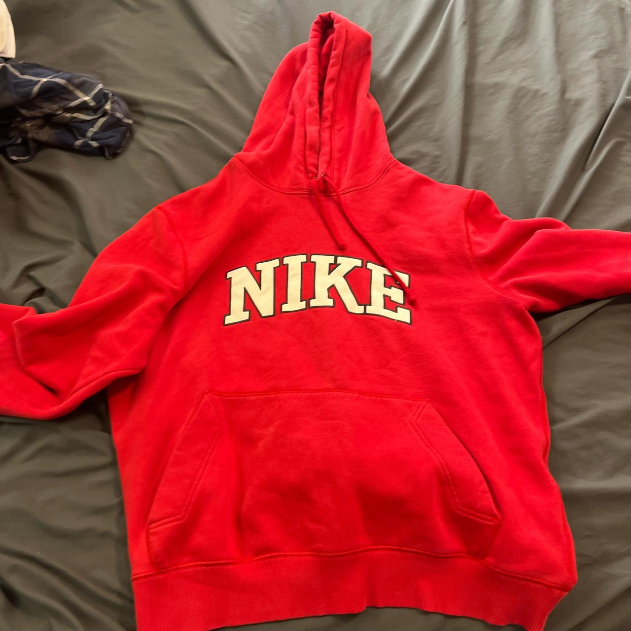 Red Nike vintage sweater #vintage #nike - Depop