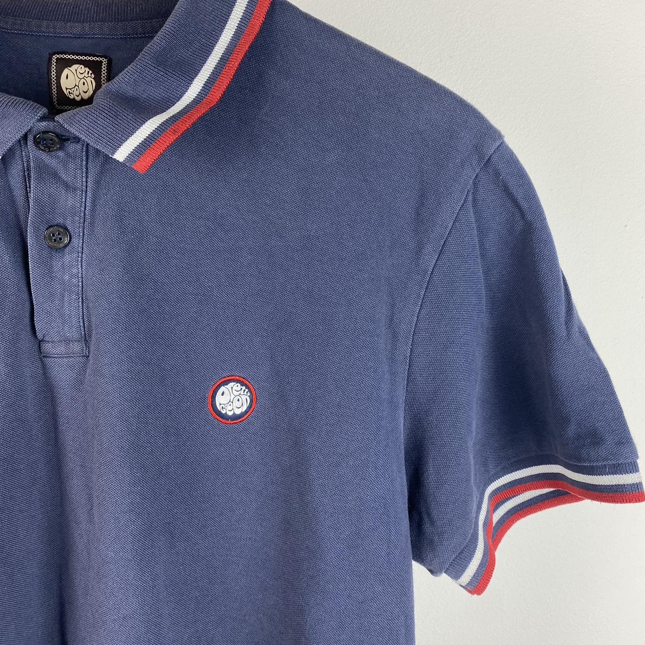 Lovely retro navy blue Pretty Green polo shirt. y2k... - Depop