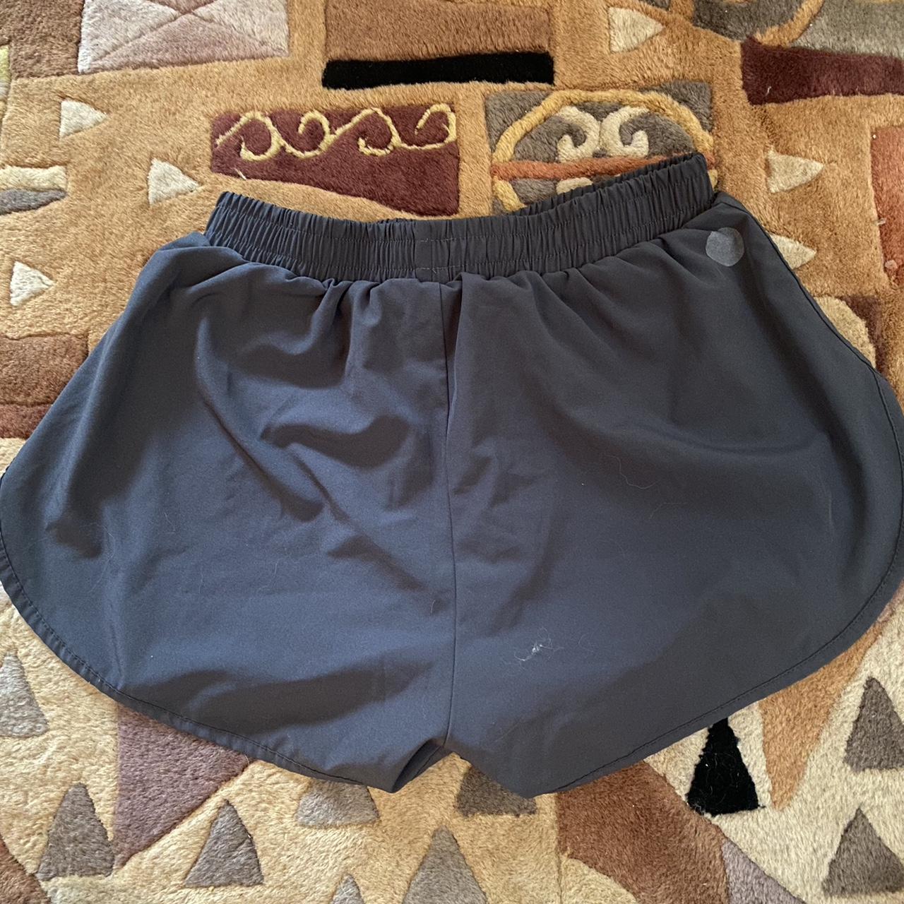 Dark Grey Running Shorts with built in spandex under... Depop