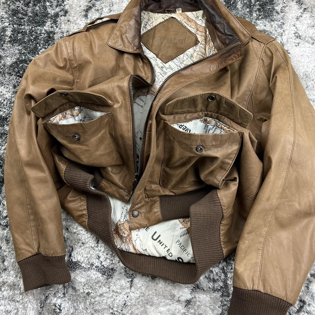 Preston and york leather hotsell bomber jacket