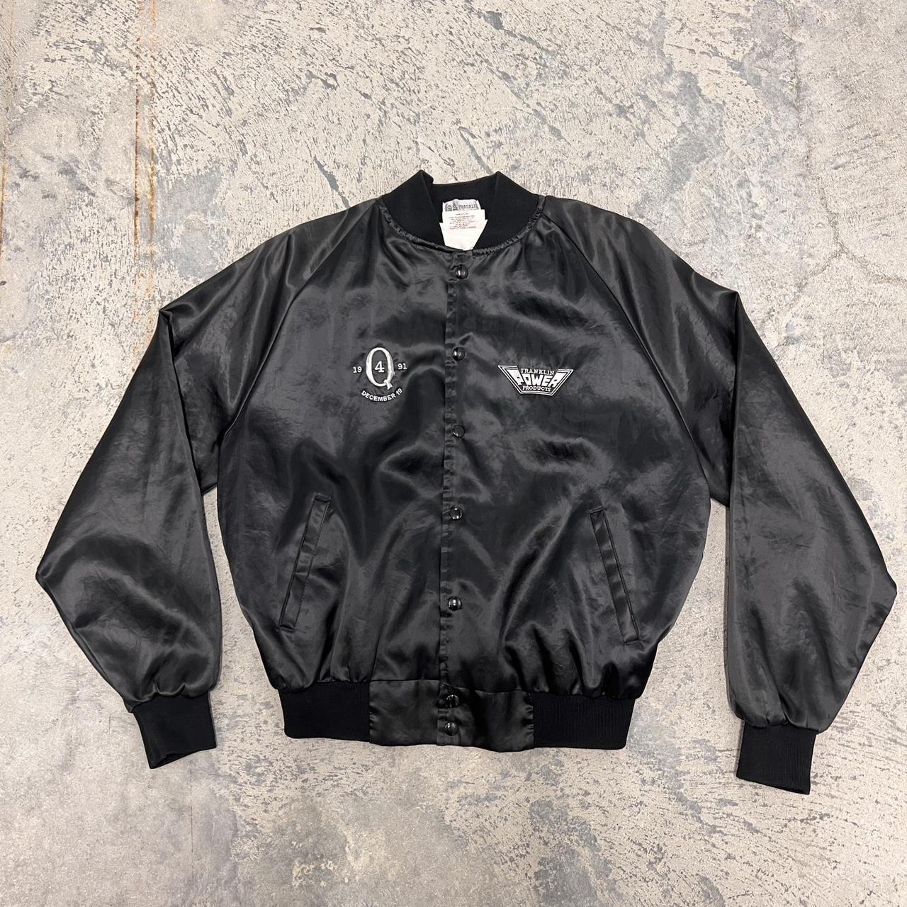 1991 Satin Bomber Jacket - Depop