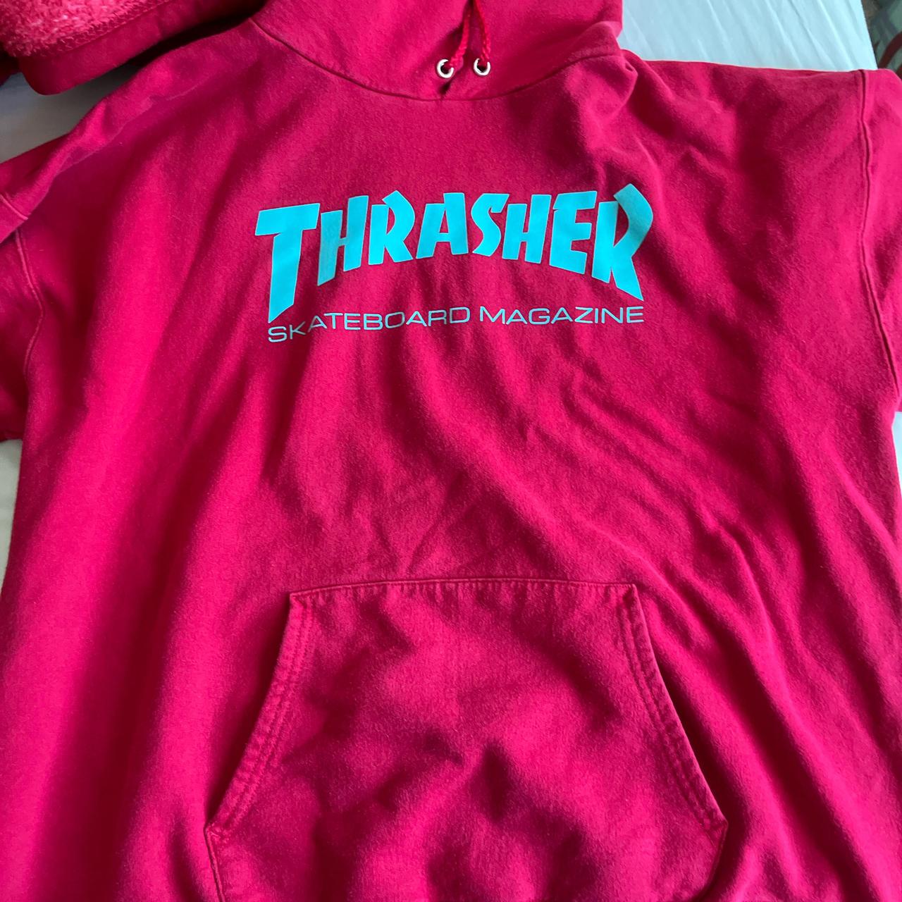 Thrasher red and blue hoodie size large worn a