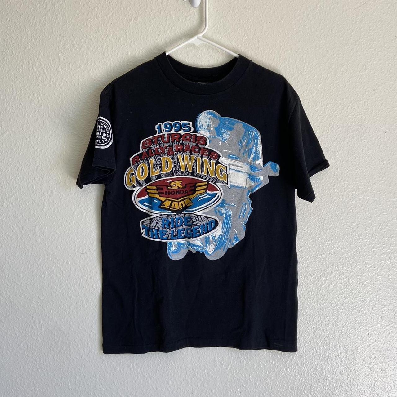 Harley Davidson Men's Black and Blue T-shirt | Depop