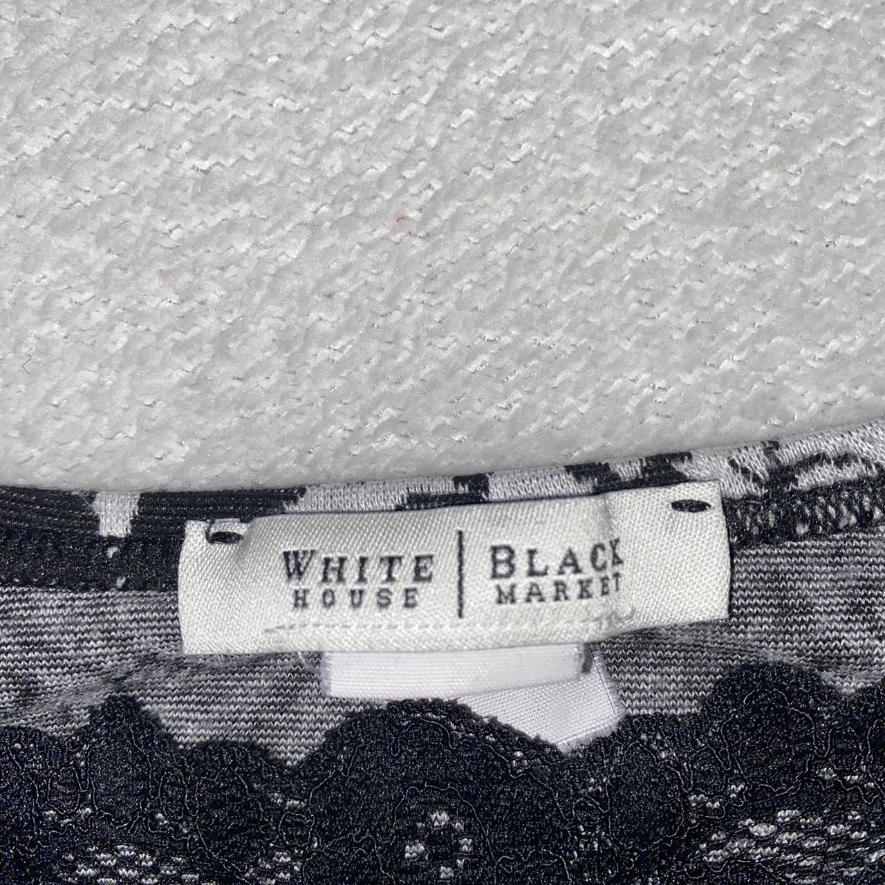 White House Black Market embroidered floral tank top - Depop