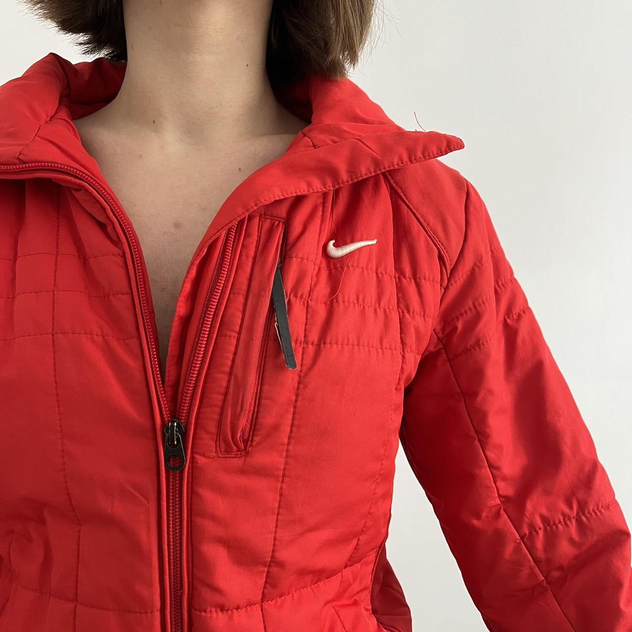 Red nike jacket fashion womens