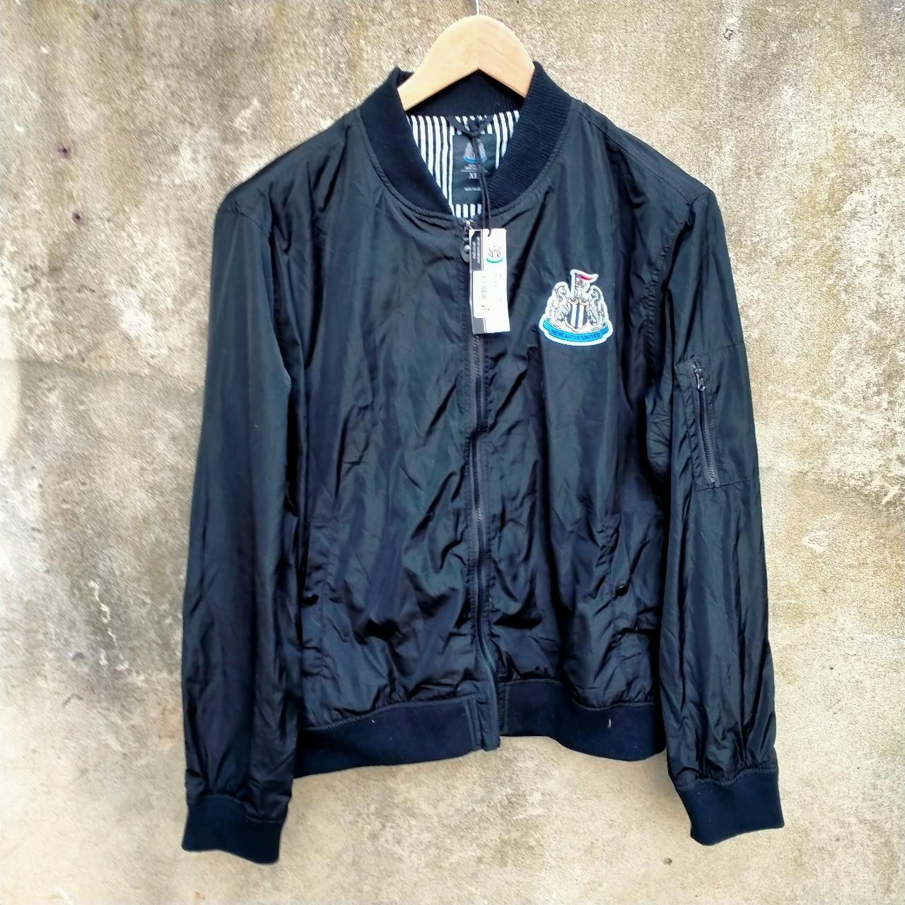 Newcastle United black bomber jacket / jersey. XL... - Depop