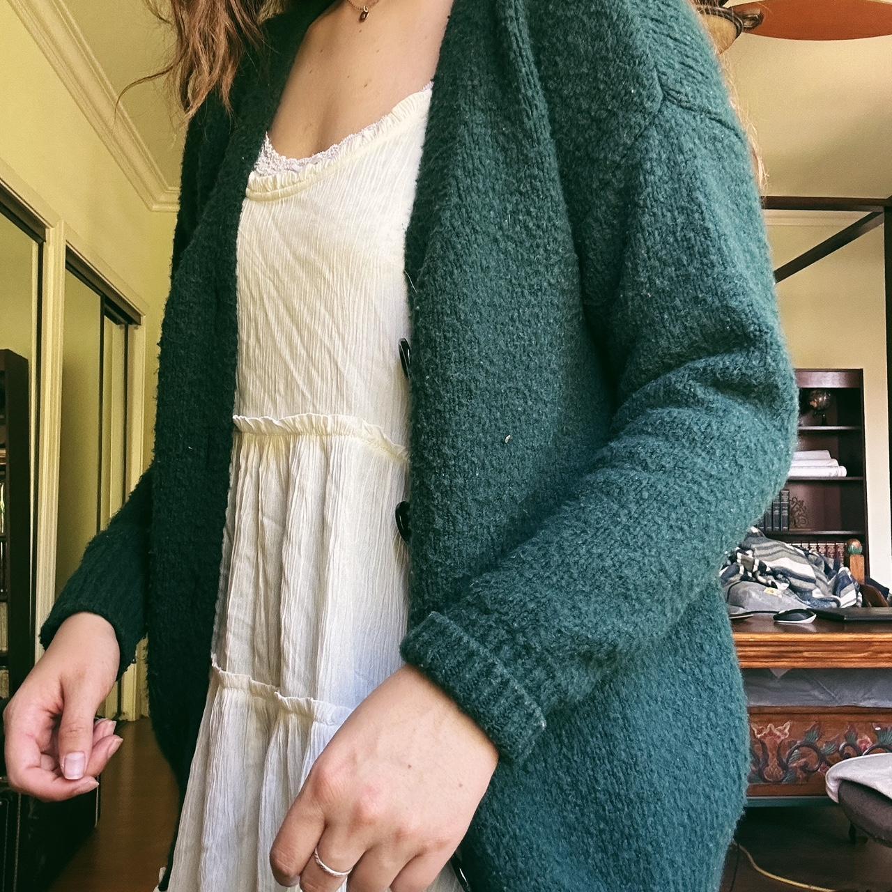 Cozy green cardigan. Super cozy, well loved! Feel... - Depop