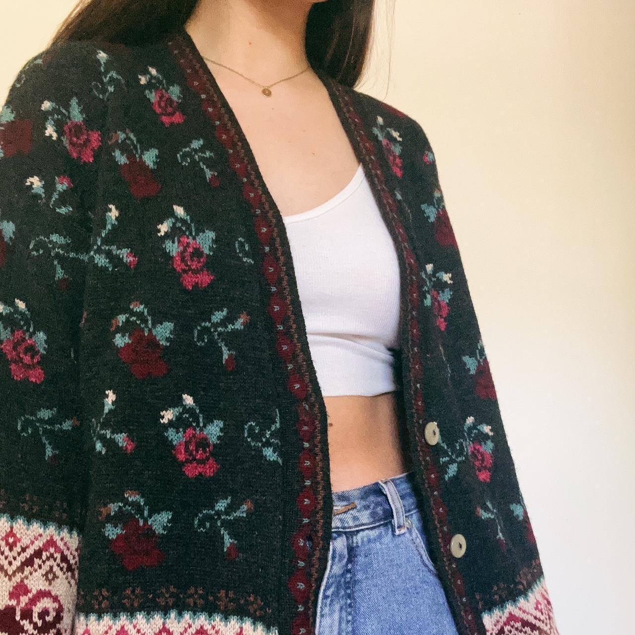 Vintage 90 s knit cardigan sweater The absolute Depop