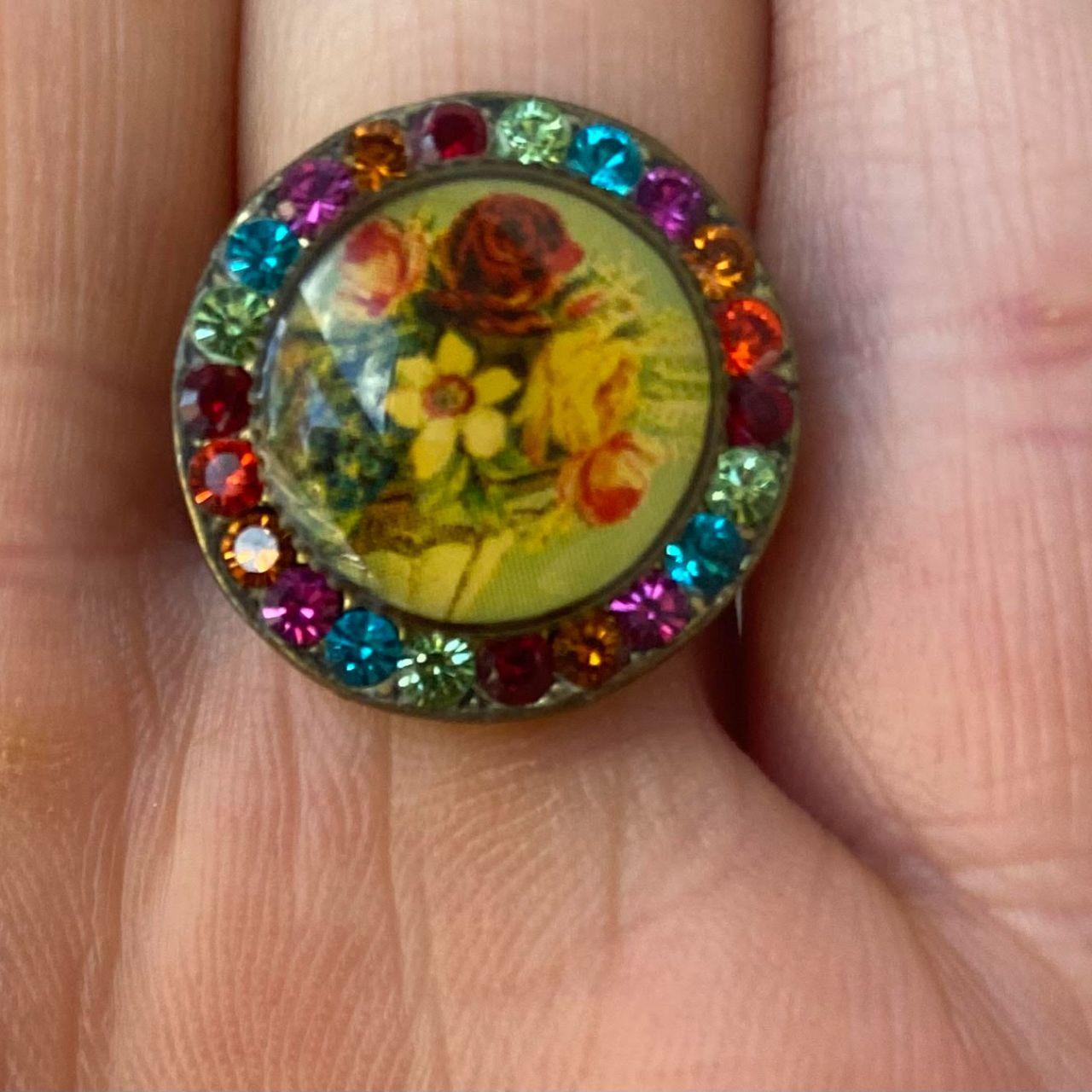 Source Unknown Women's Ring - Multi/Yellow – Vint… - image 1