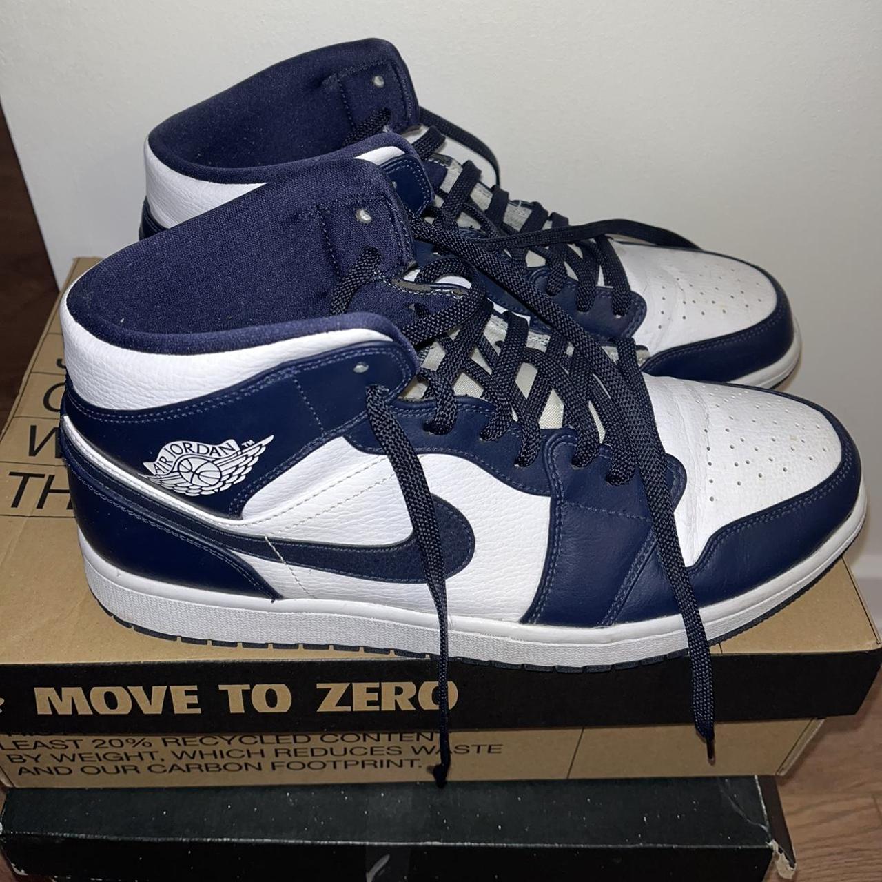 air jordan 1 navy blue and white