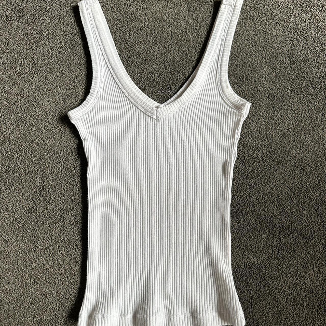 Cotton On Ribbed Tank White Size xs (fits 6-8) - Depop