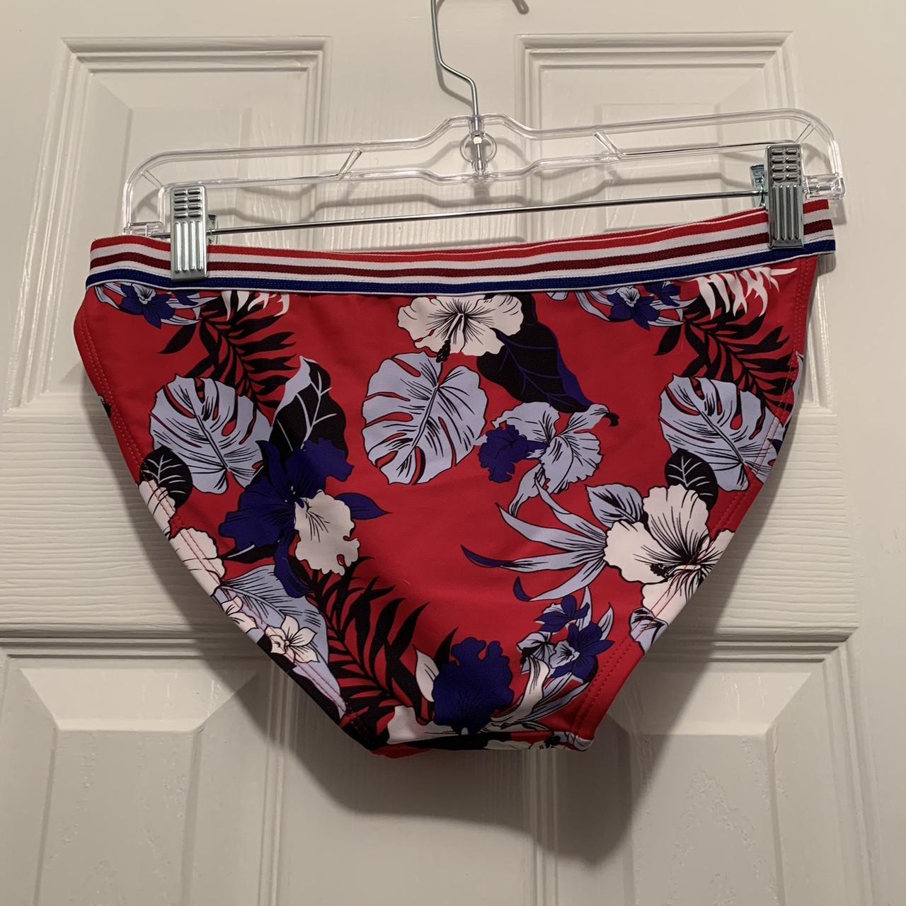 Women's Red and Blue Bikini-and-tankini-bottoms | Depop