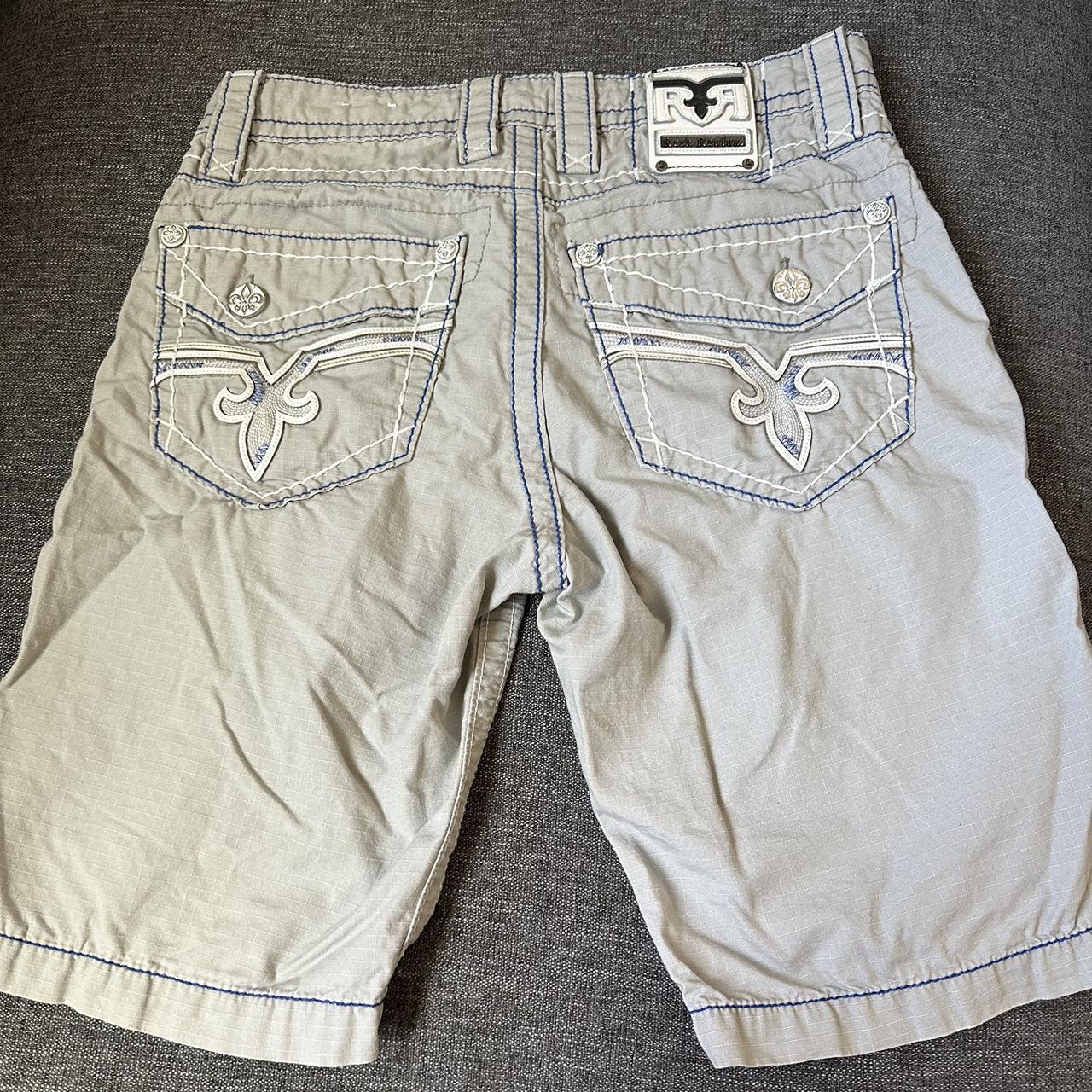 RockRevival Men's White Shorts Depop