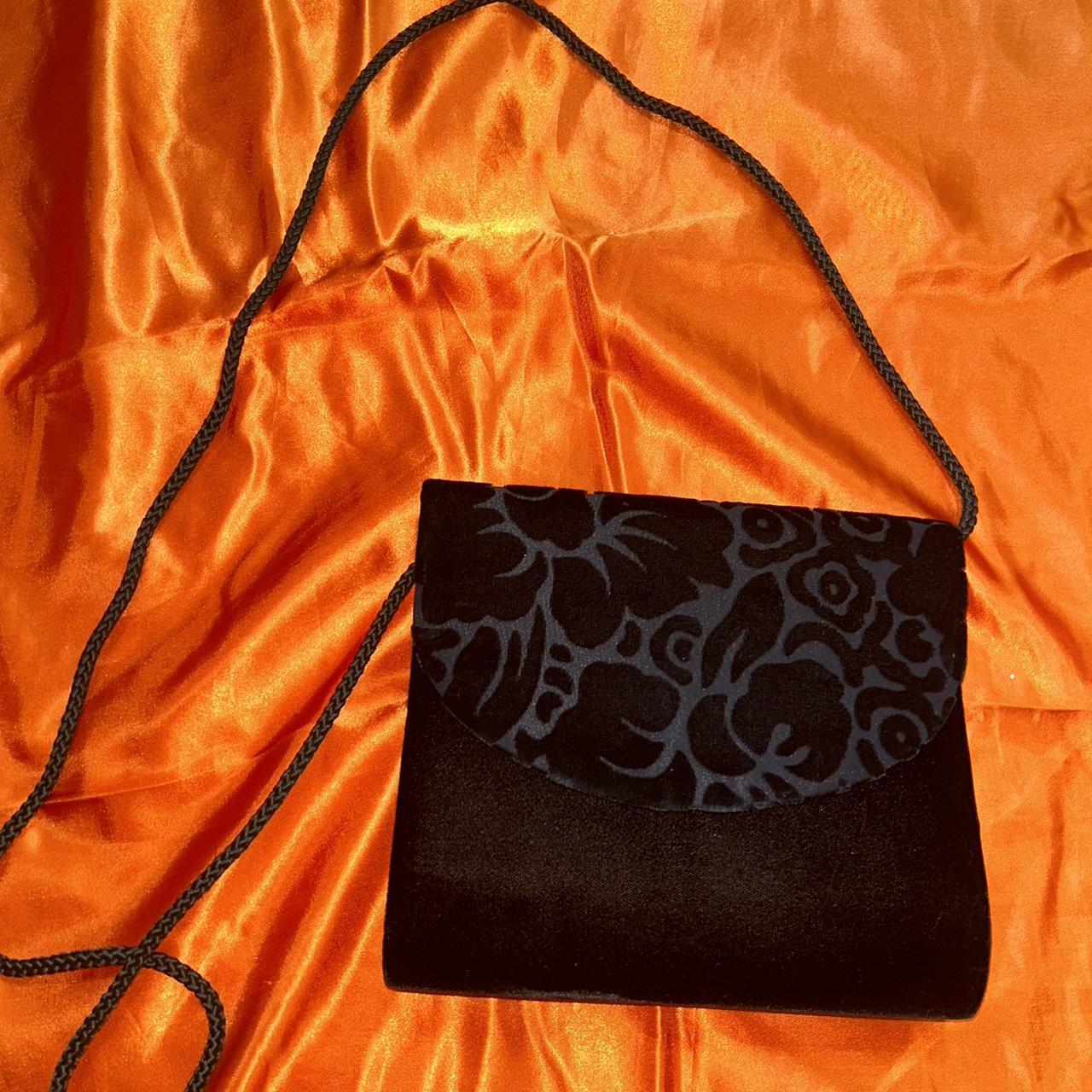 Black Velvet Silk Sling Bag