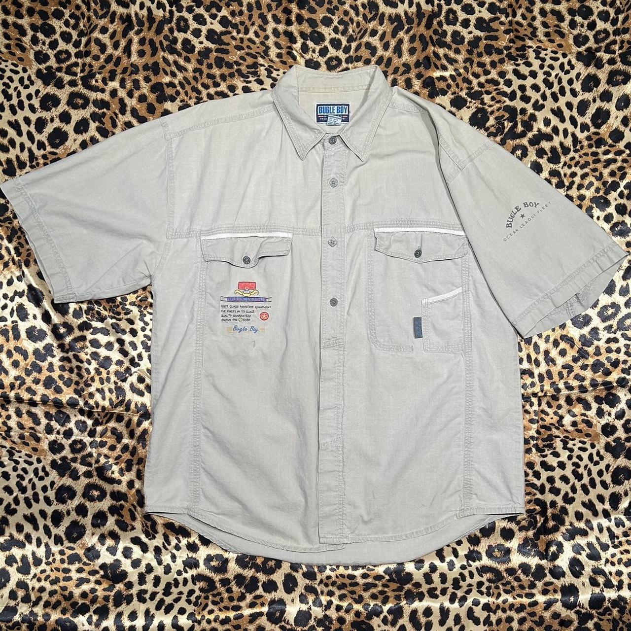 Bugle Boy Company Fly Fishing Print Button Down Sh