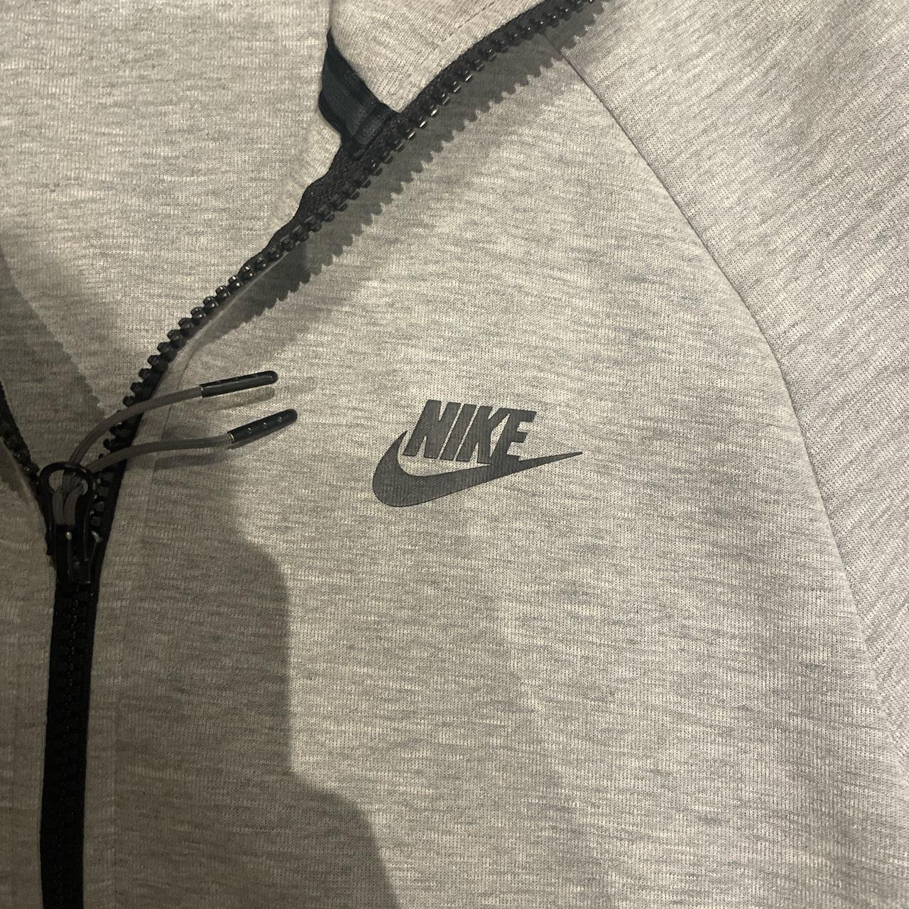 Nike tech fleece zip hoodie old season grey Size... - Depop