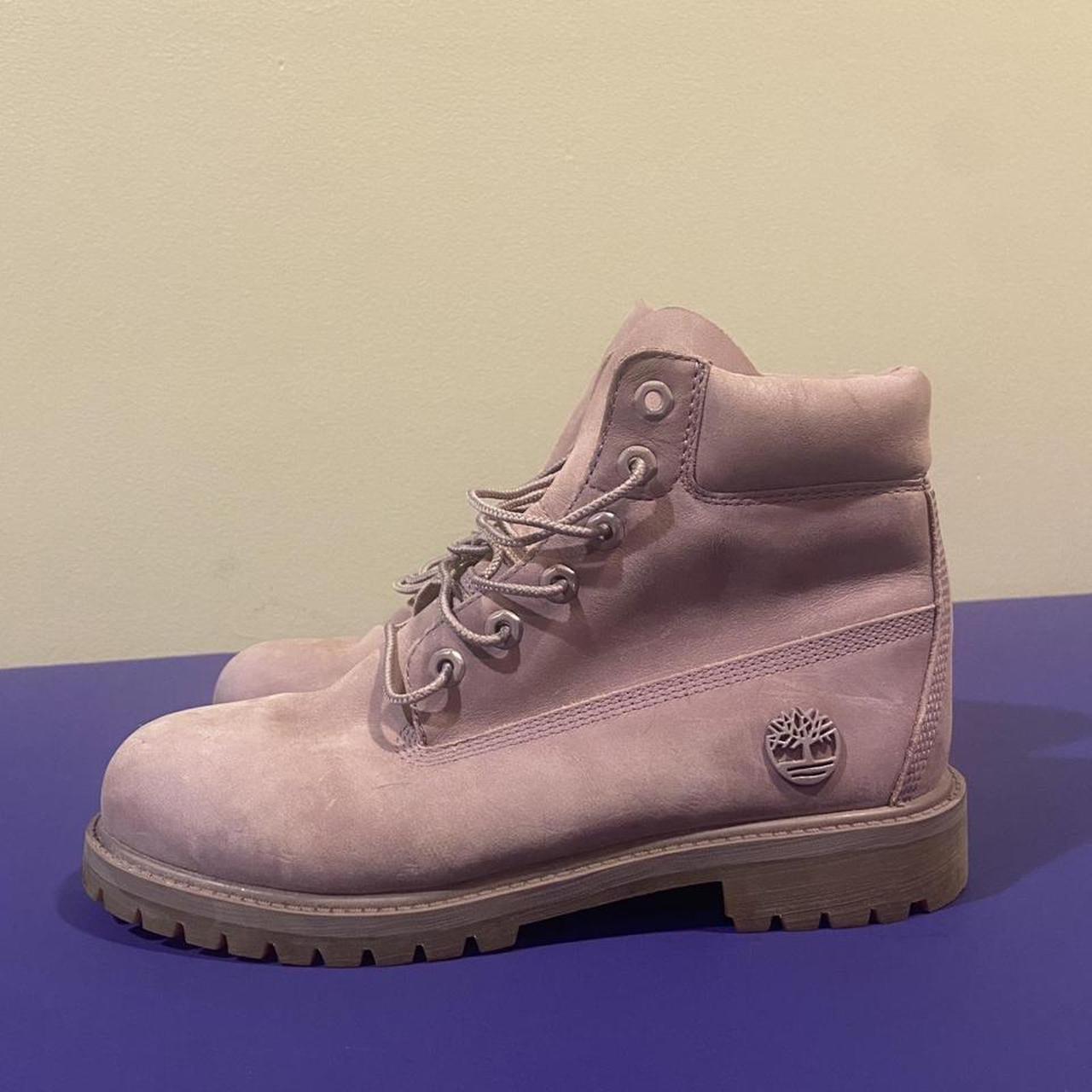 Pale pink timberland boots online