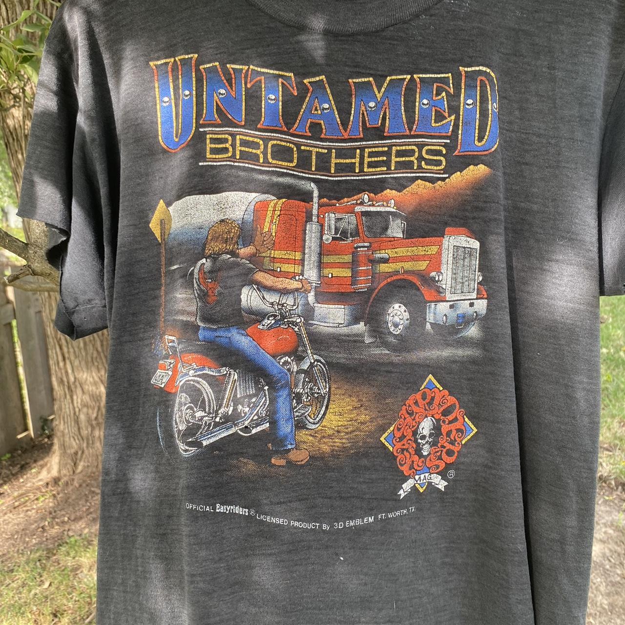 3D EMBLEM Easy riders magazine Tシャツ 80s