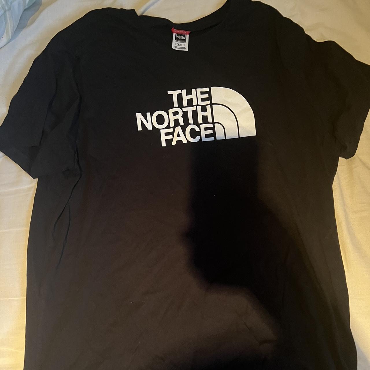 North face black logo T-shirt, XL - Depop