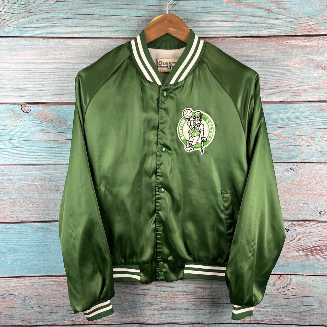 Chalk Line NBA Boston Celtics Satin Bomber Jacket... Depop