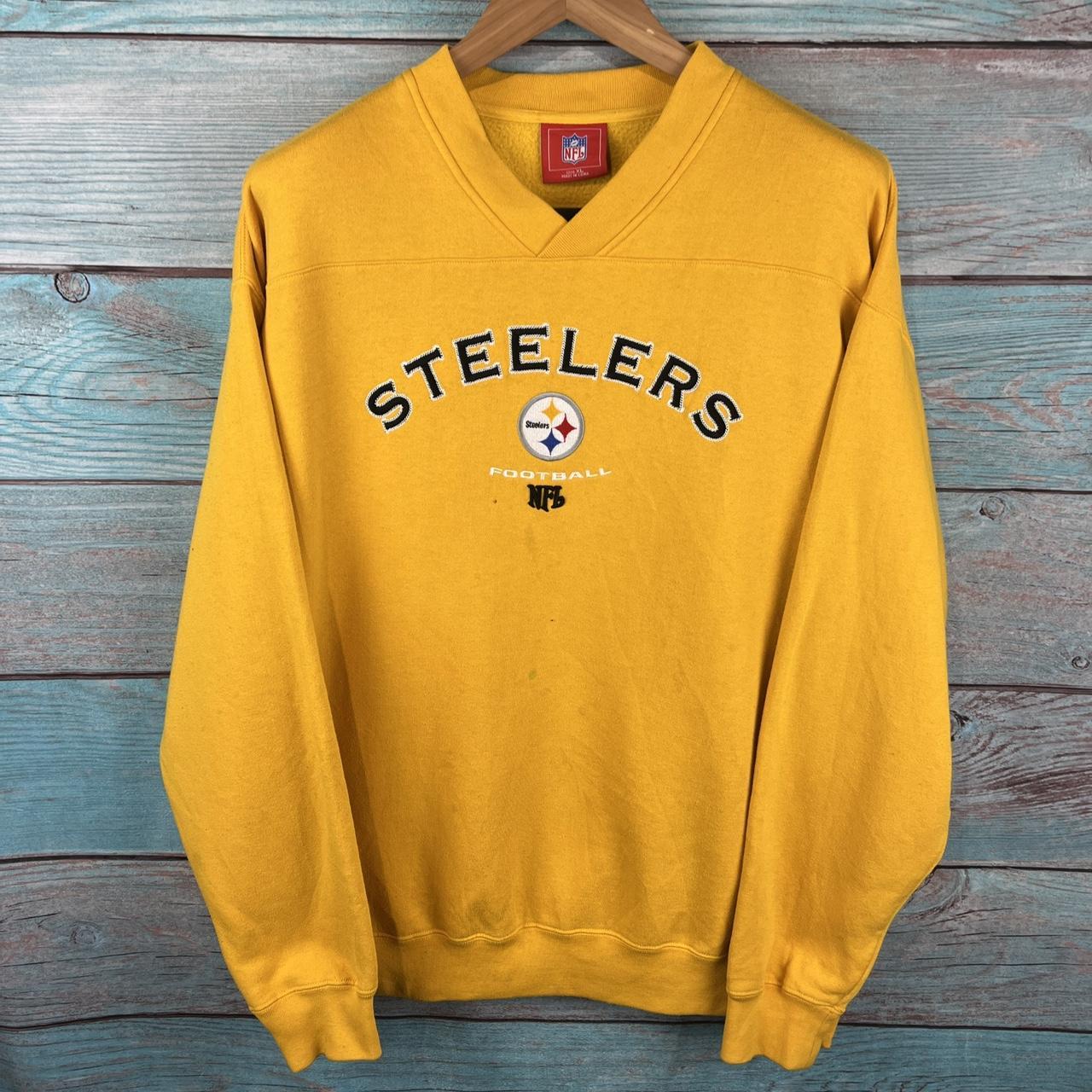 NFL Pittsburgh Steelers Sweatshirt Size XL Yellow - Depop