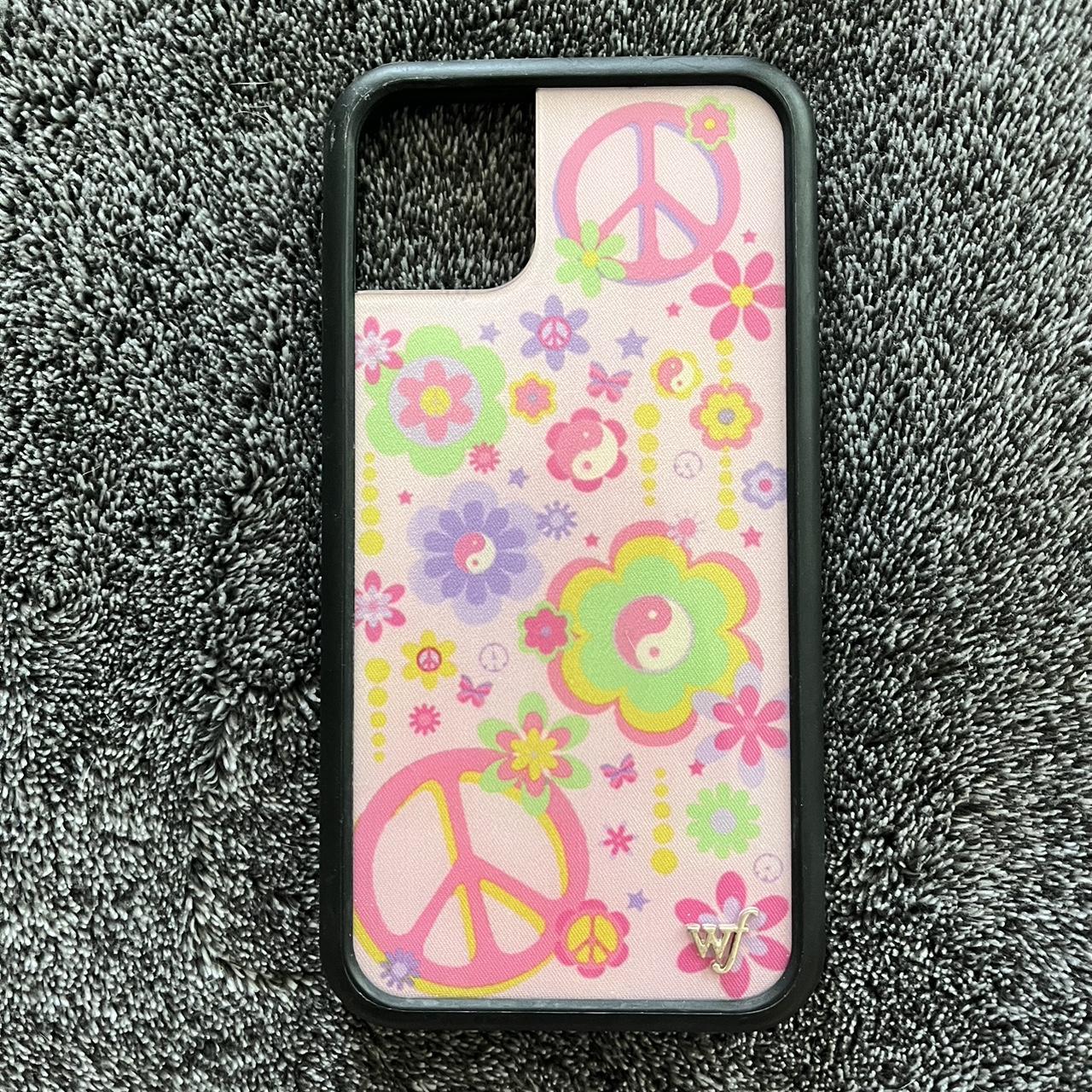 wildflower peace sign phone case- so cute and loved... - Depop