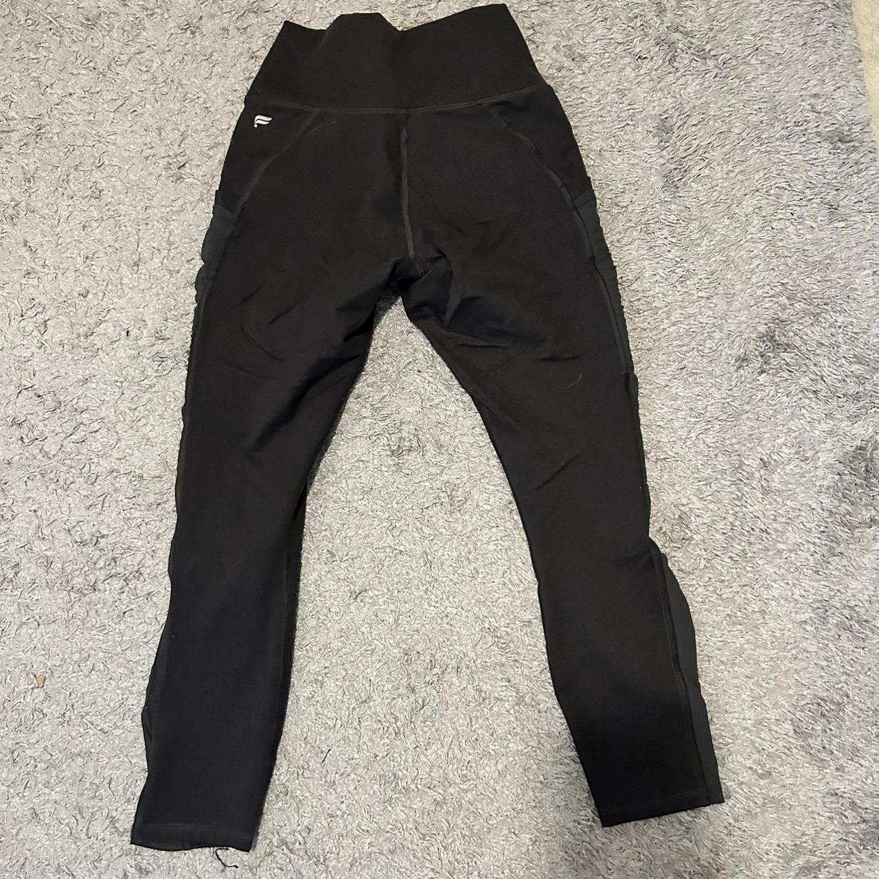 Fabletics black 7/8 leggings with pockets. XS/ size 4. - Depop