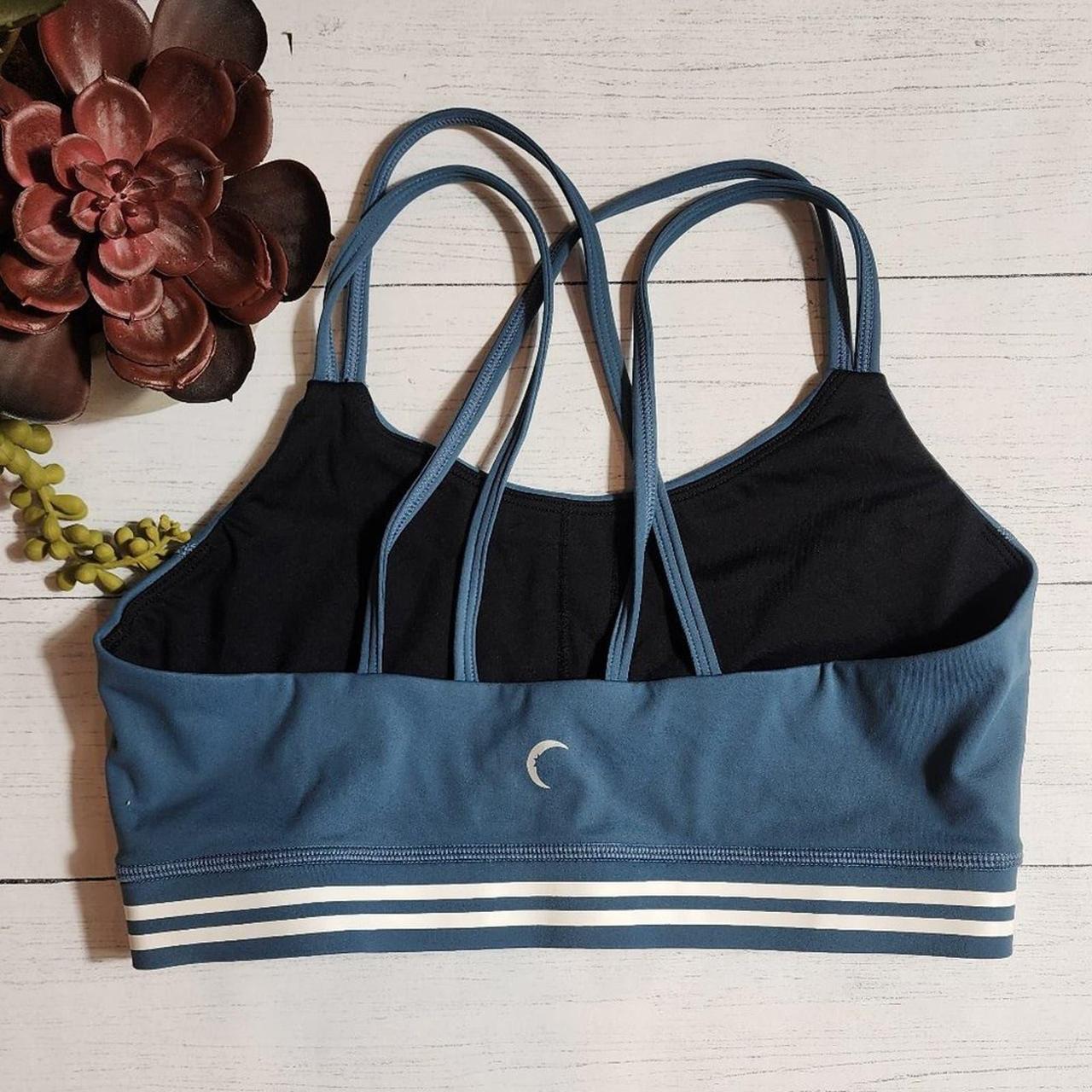 ZYIA Luxe Strappy Sports Bra in Calm Blue, L ZYIA - Depop