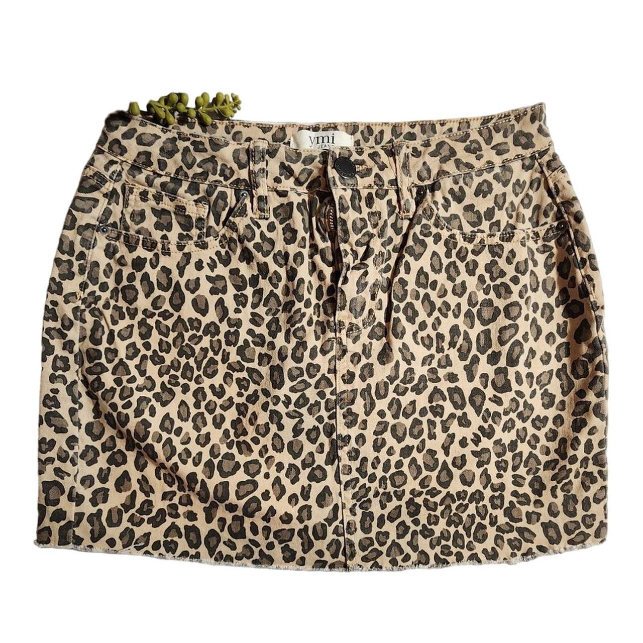 YMI Jean Women s Mini Skirt Animal Print Raw Hem. Depop