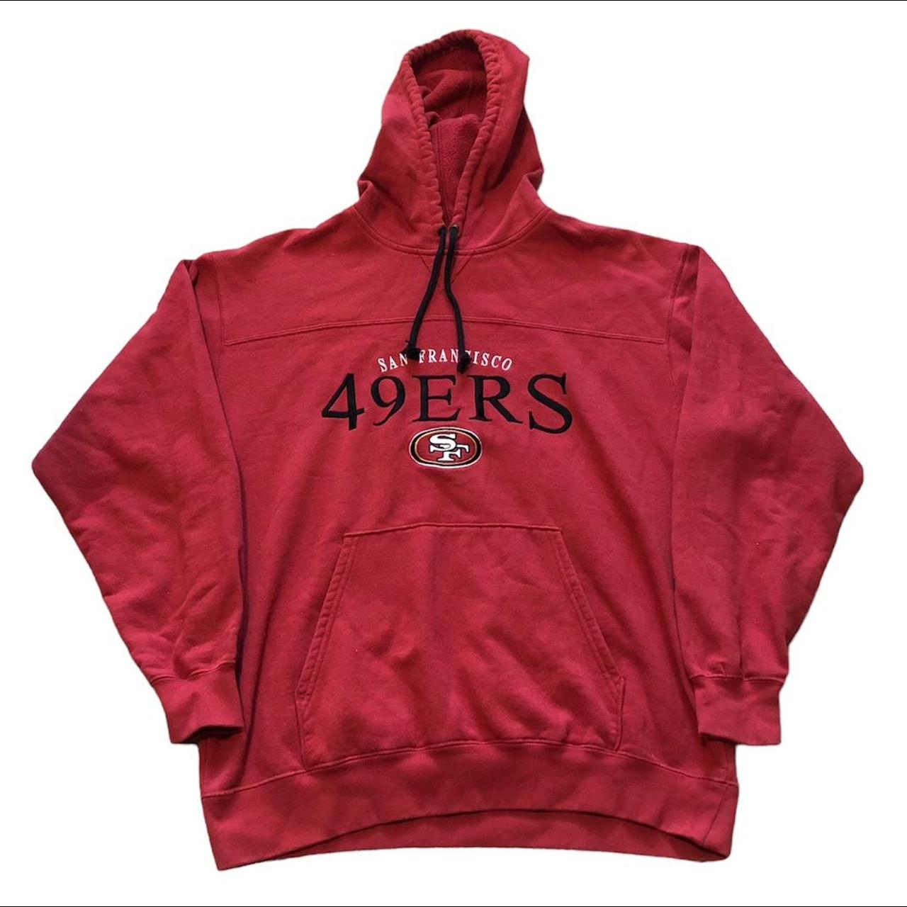 San Francisco 49ERS hoodie. Faded red all over. A - Depop