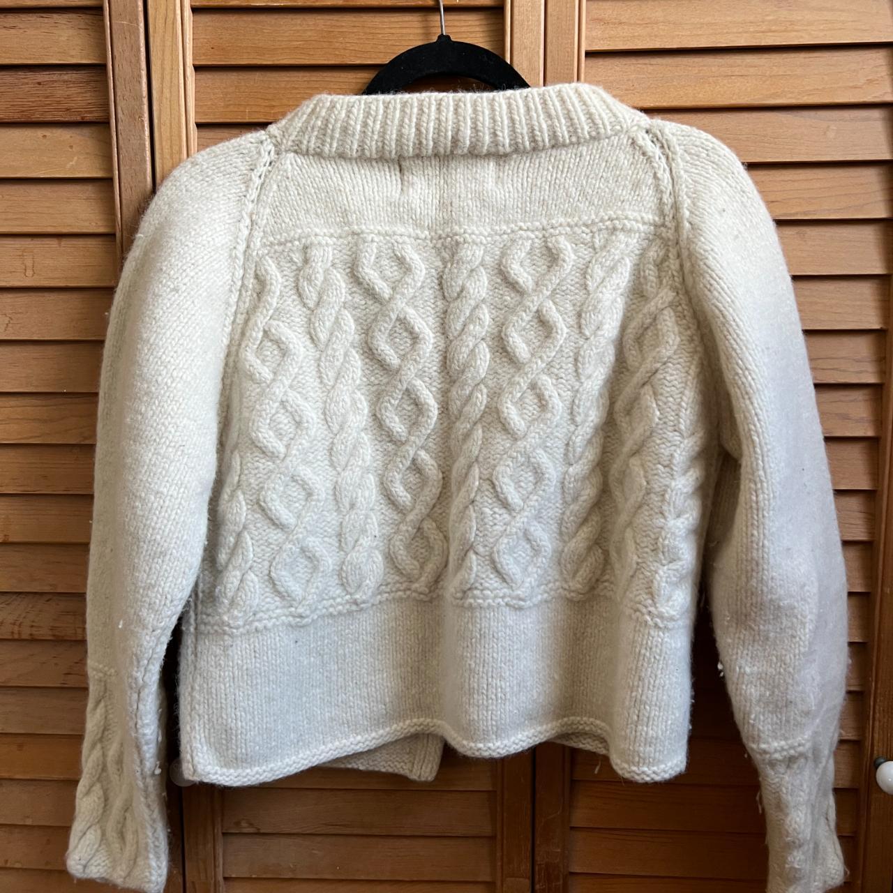 100 WOOL SWEATER Size SM Folk Art Nanaimo Depop