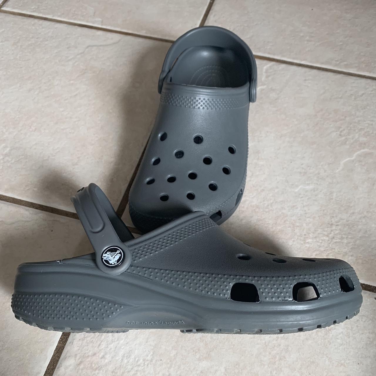 Gray Crocs Excellent Condition Women 9 Men 7 #crocs... - Depop