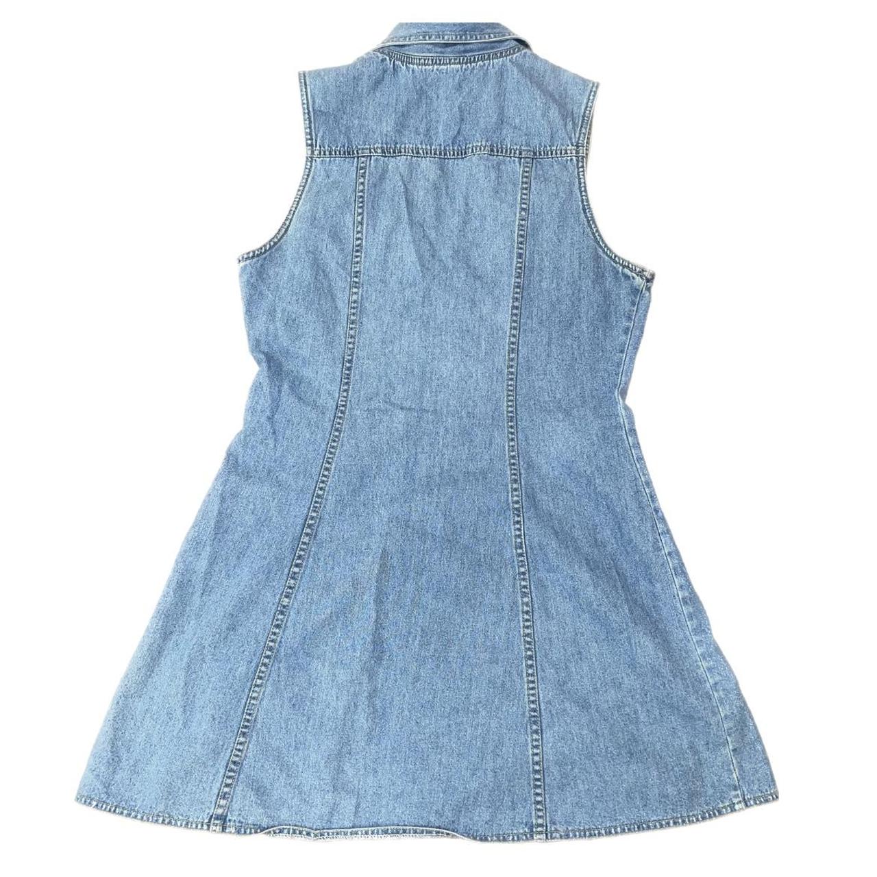 True Blue Vintage 90s zipper denim dress. One of my... - Depop