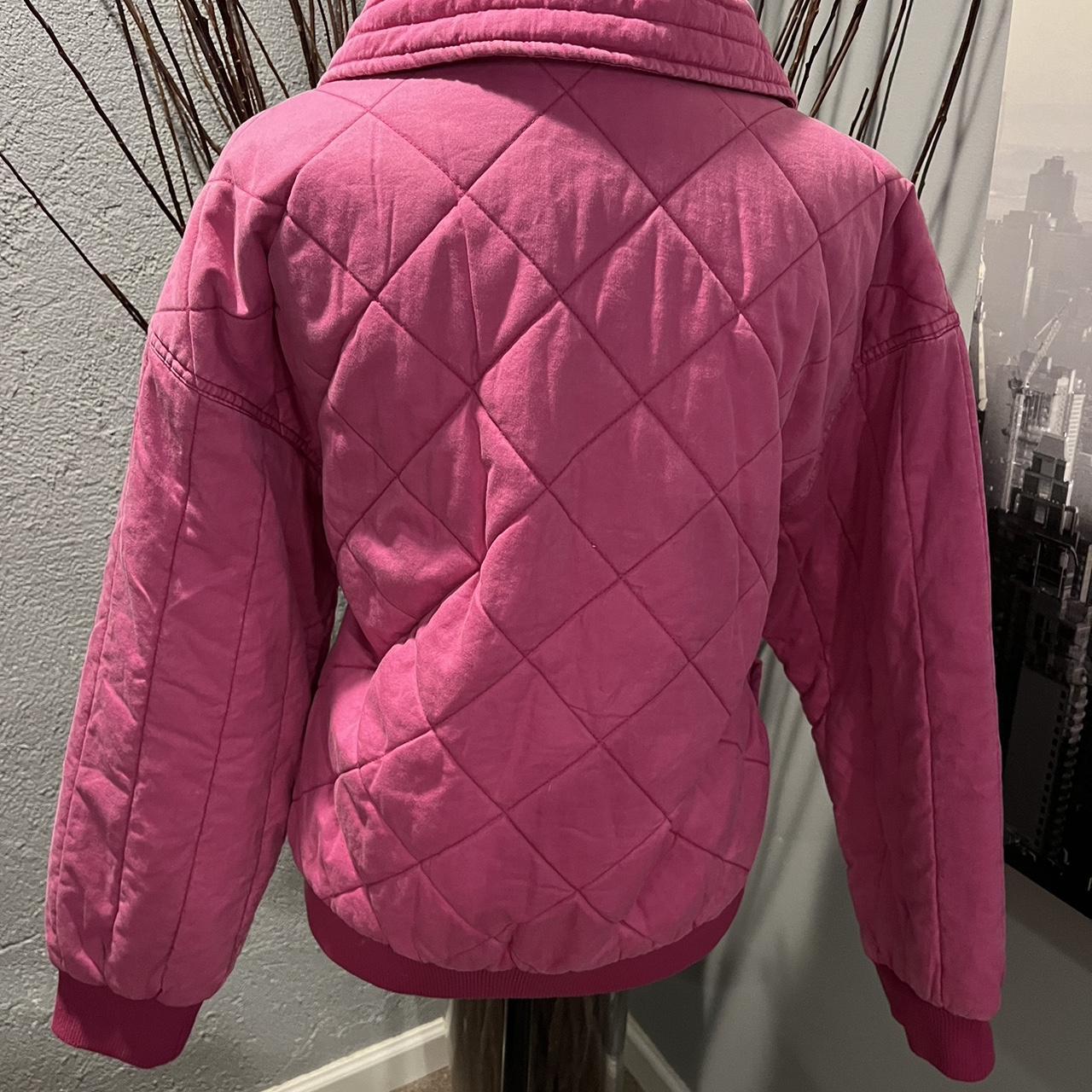 NWT WILD FABLE PINK QUILTED BOMBER JACKET Size. Depop