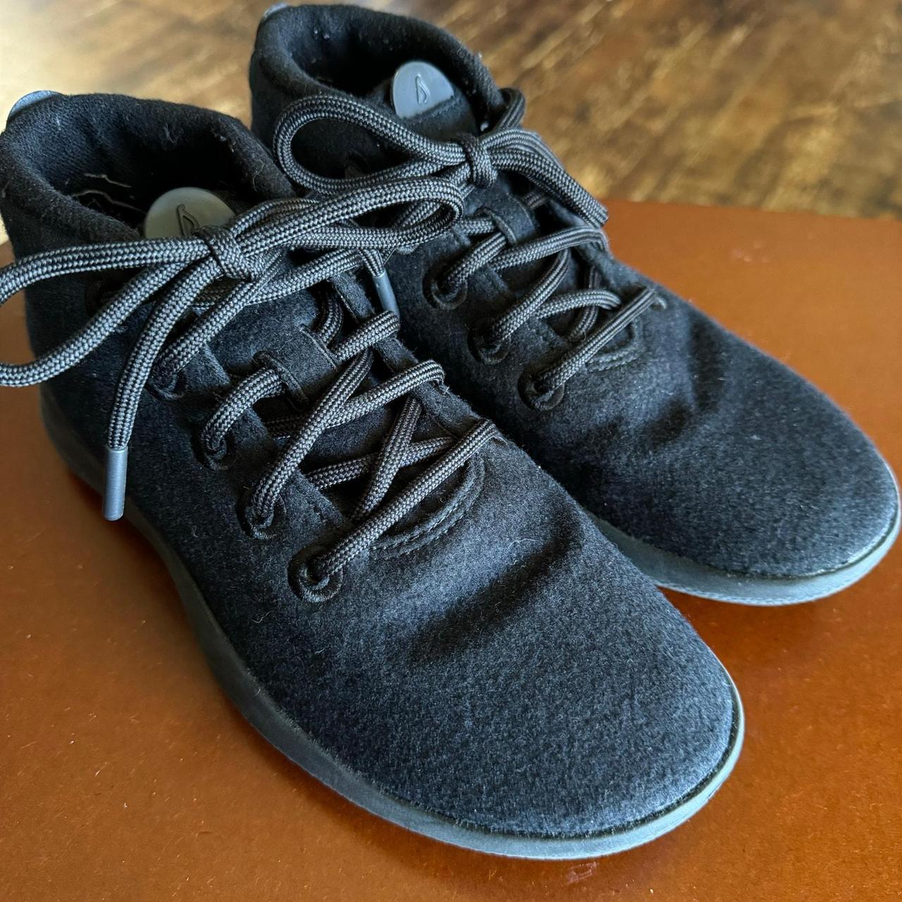 Allbirds Wool Runner Up Mizzles Black Sneakers,... - Depop