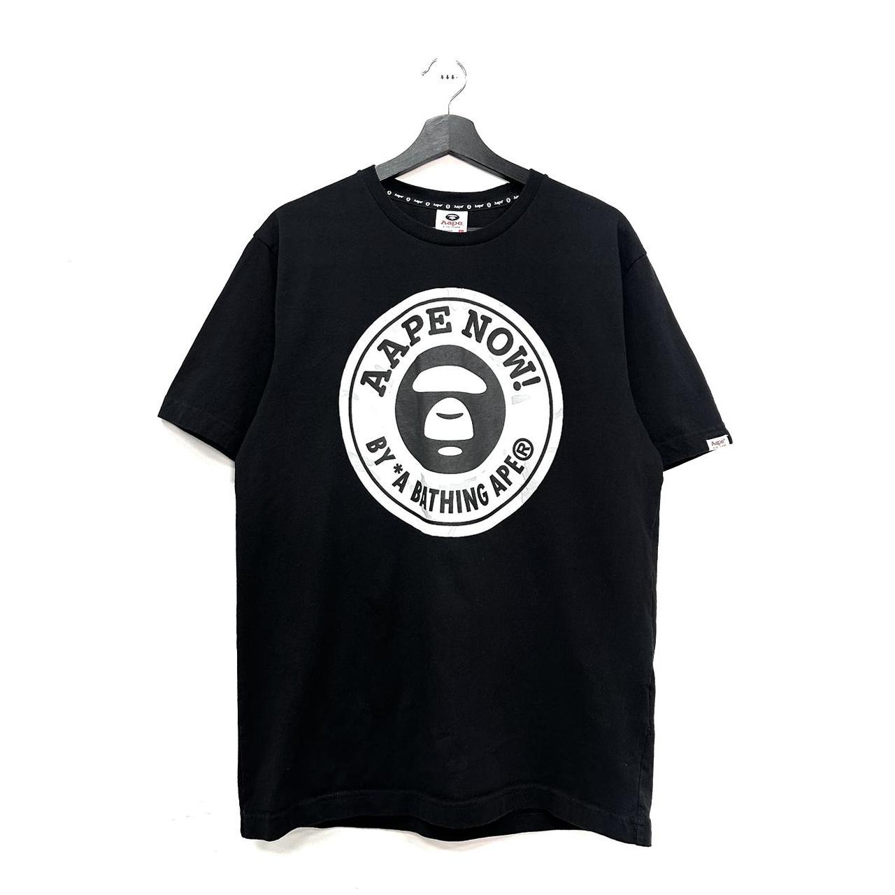 Aape Now By A Bathing Ape Black Shirt Measurements... - Depop