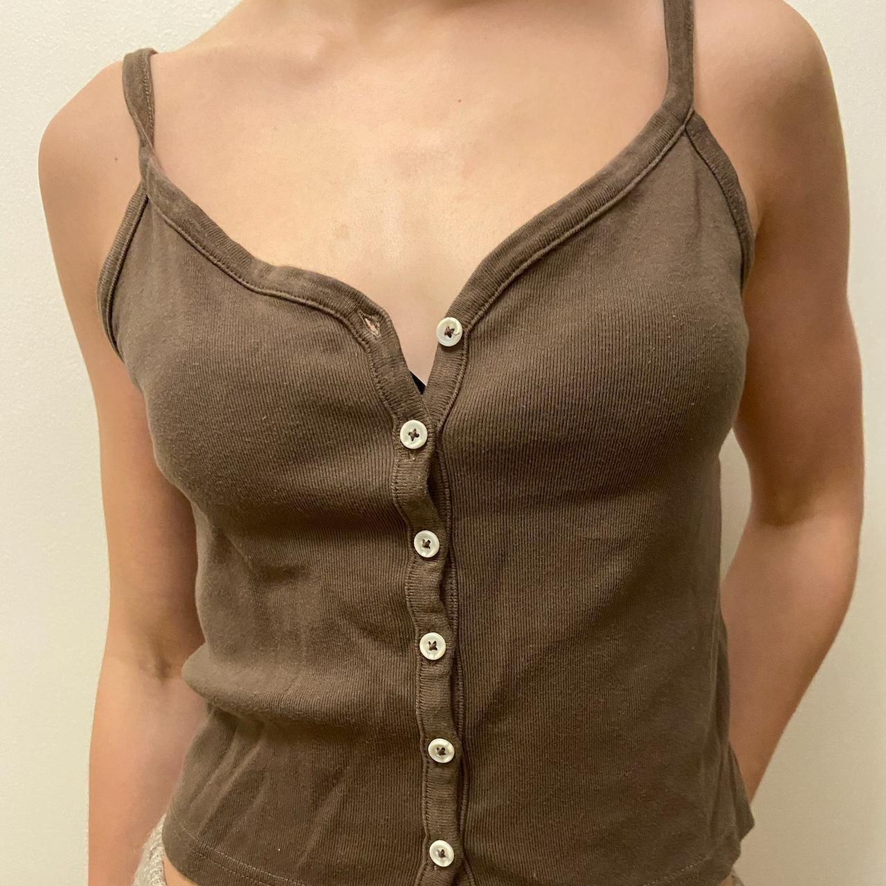 Brandy Melville soft tank top with a buttoned