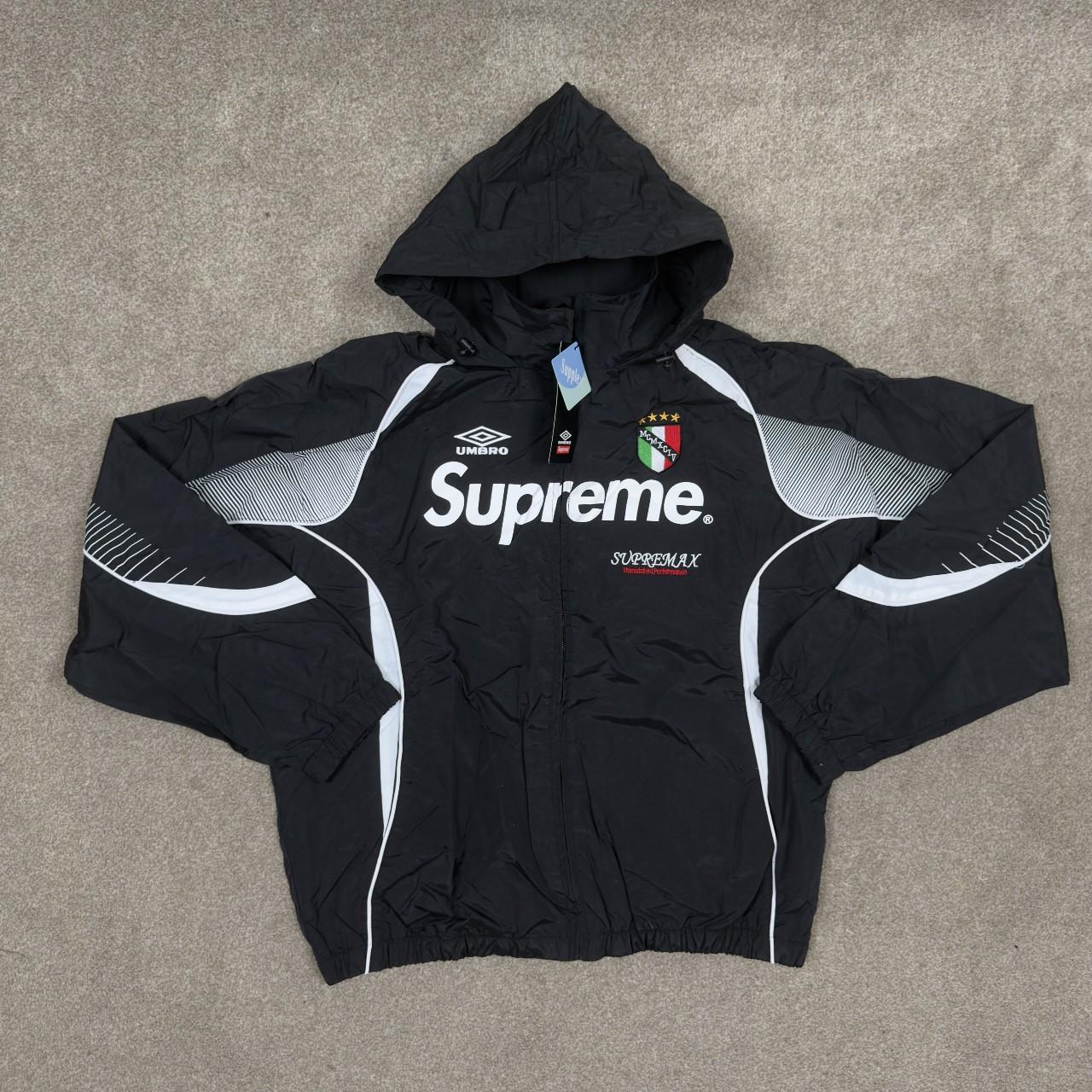 Supreme S logo track jacket and pants Supreme black | Depop